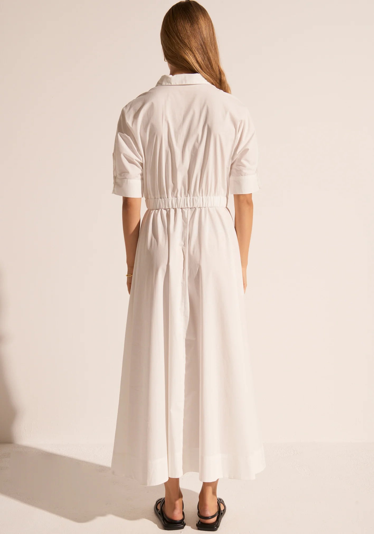 POL Clothing - Toya Maxi Shirt Dress - White
