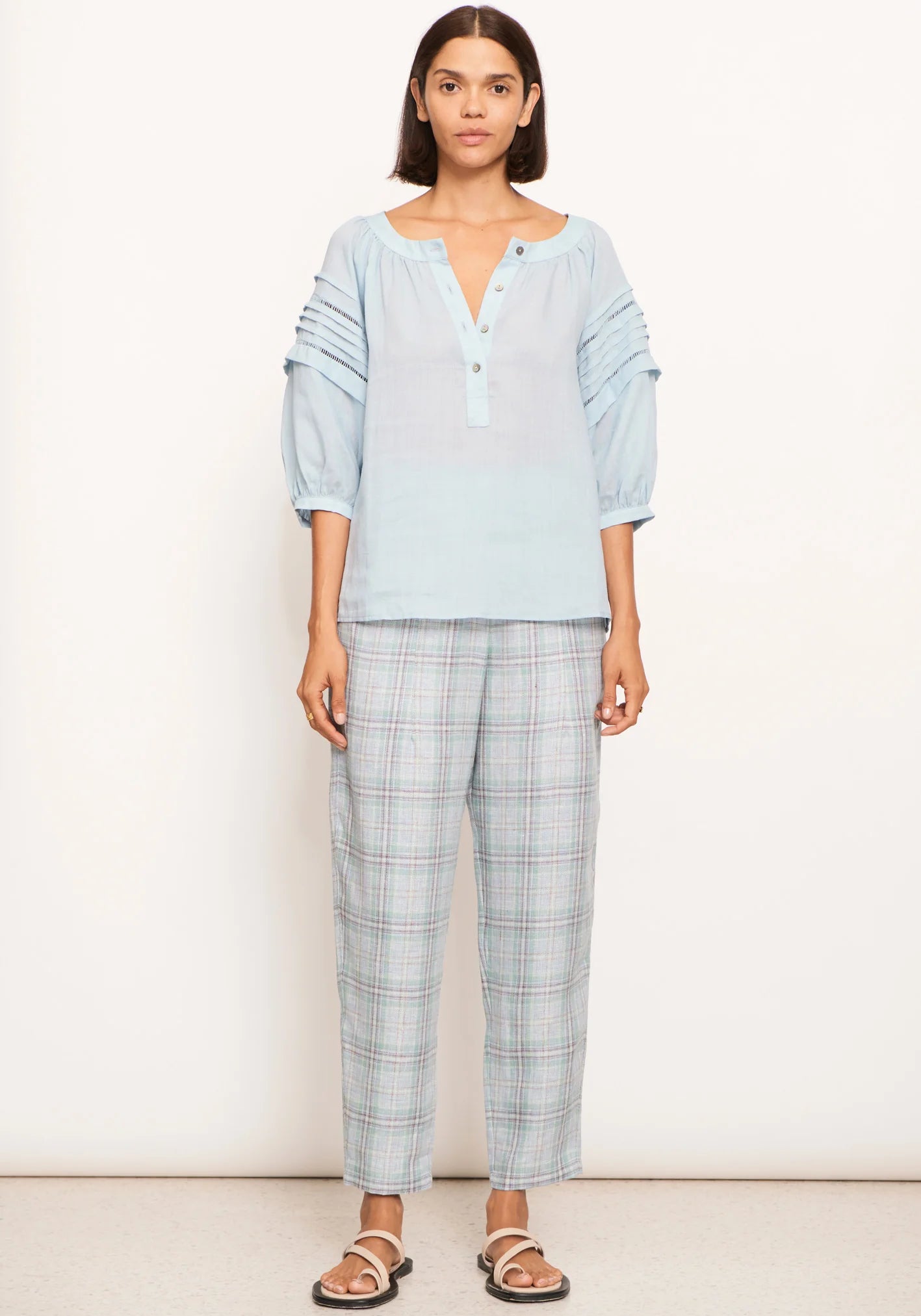 Pol Clothing - Nohr Tuck Shirt - Blue
