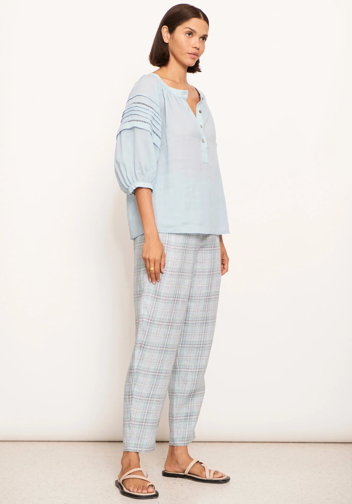Pol Clothing - Nohr Tuck Shirt - Blue