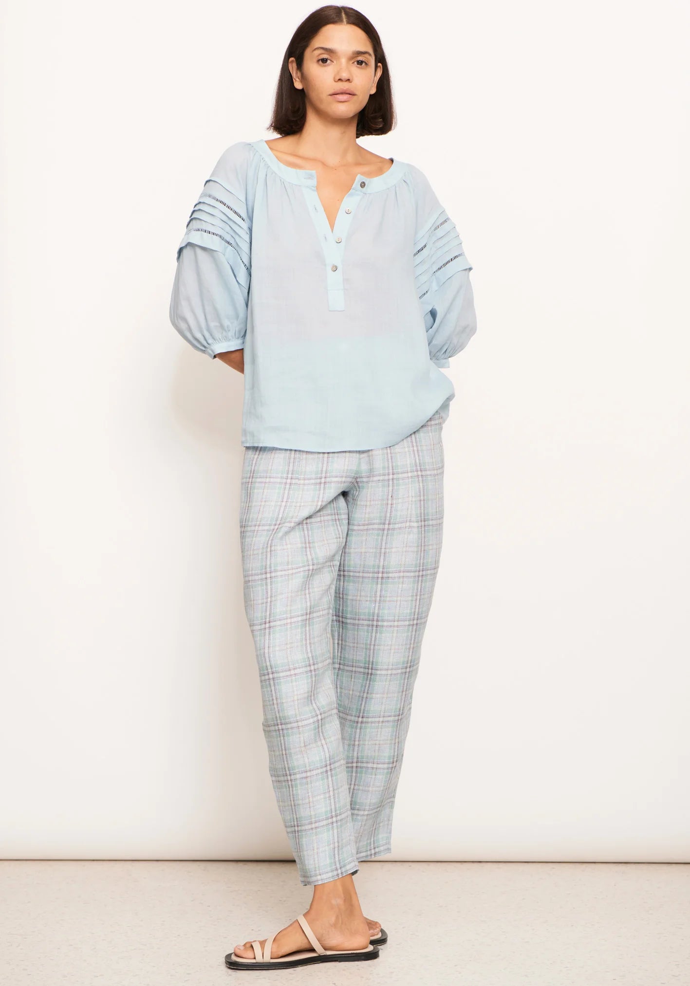 Pol Clothing - Nohr Tuck Shirt - Blue