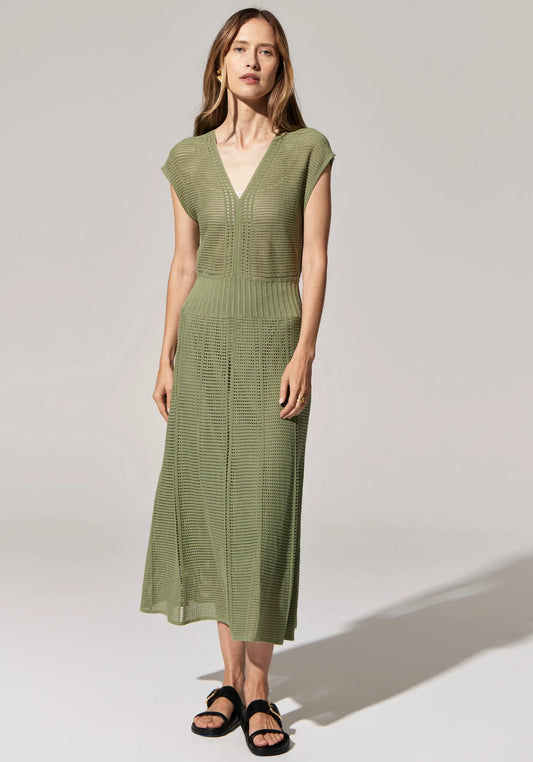 Pol Clothing - Paco Pointelle Dress - Green
