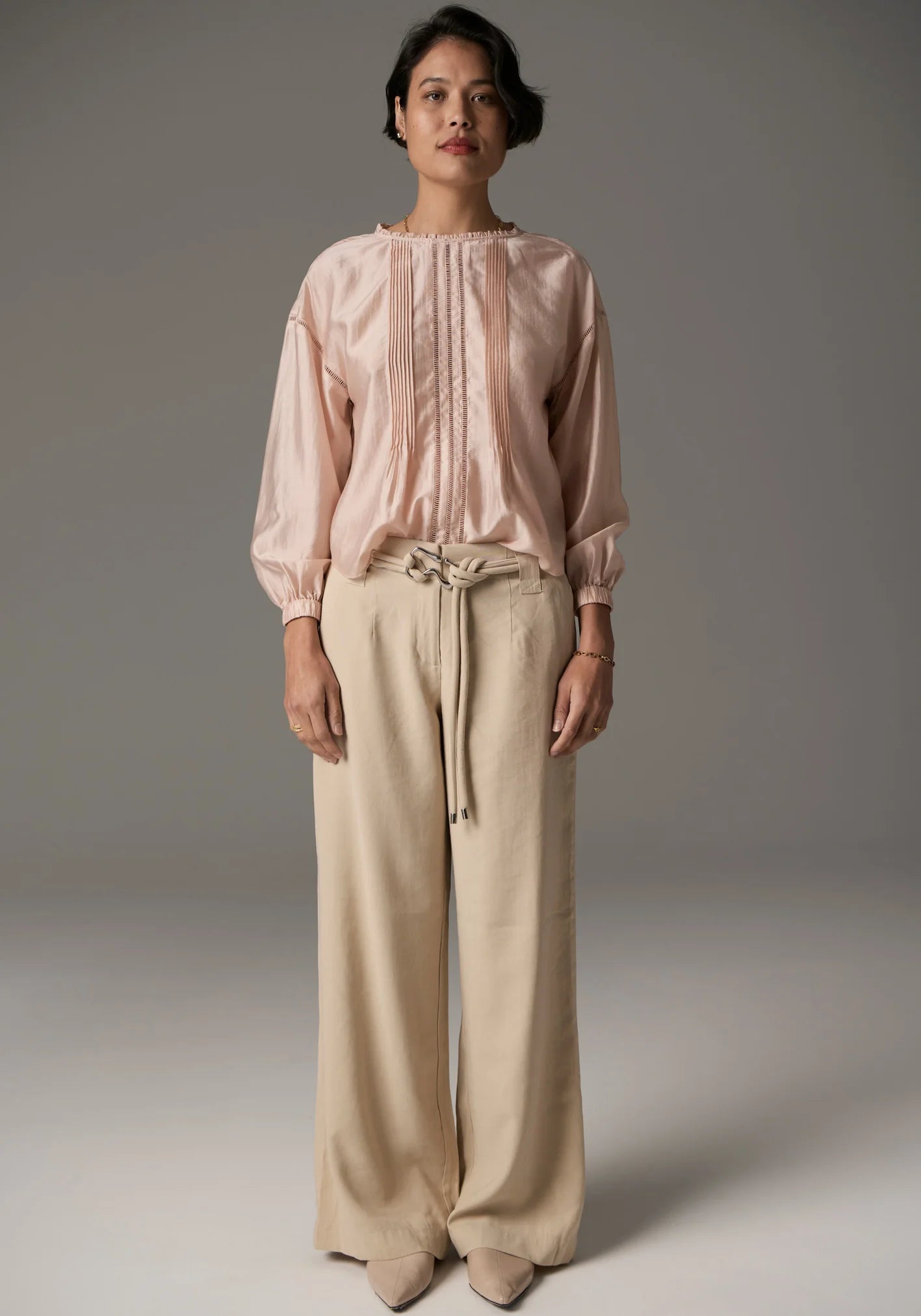 Pol Clothing - Rhea Pintuck Top - Pink