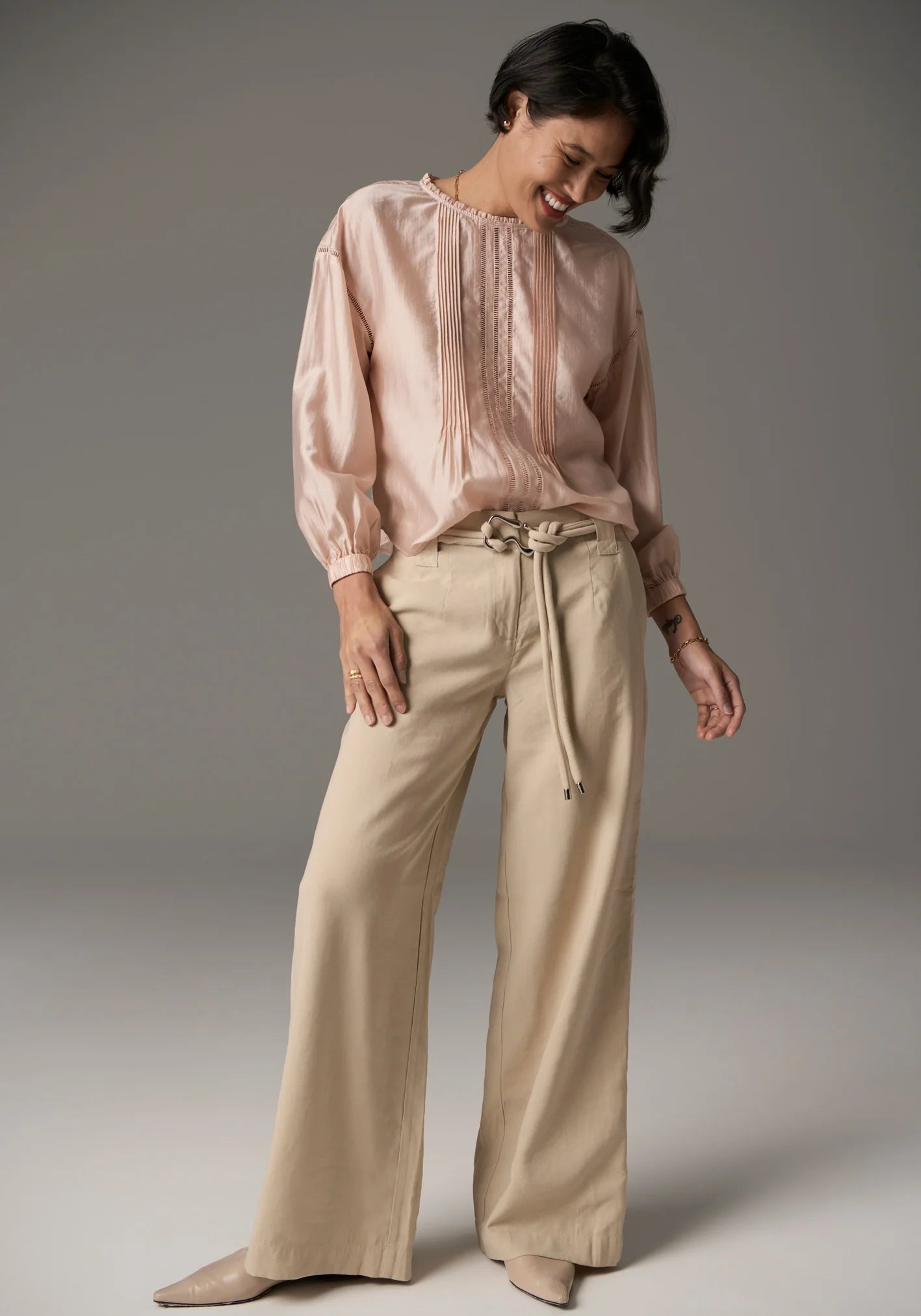 Pol Clothing - Rhea Pintuck Top - Pink
