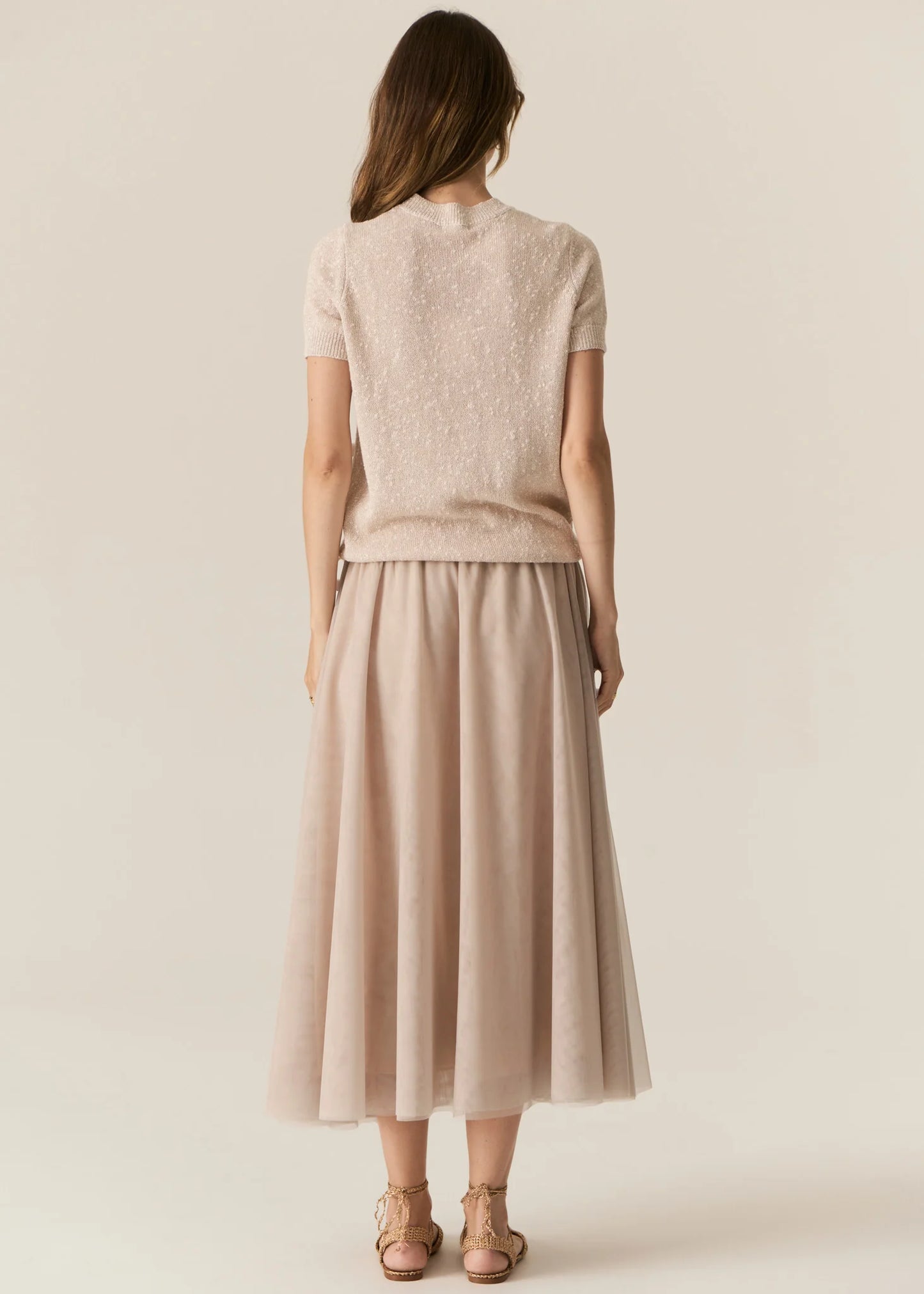 Pol Clothing - Pax Lurex Tee - Pink