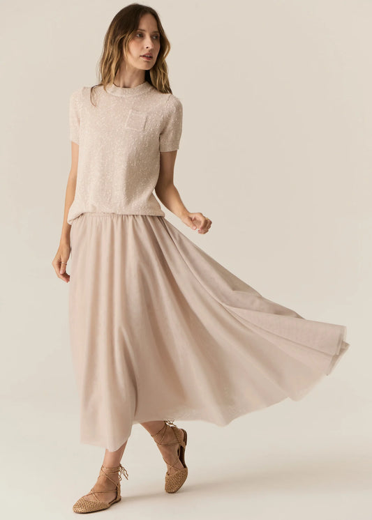 Pol Clothing - Pax Lurex Tee - Pink