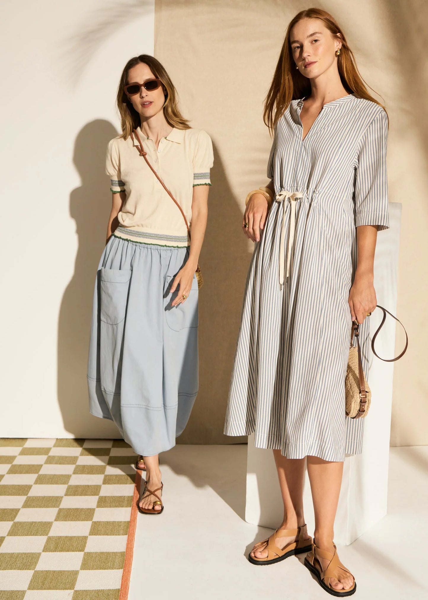 Pol Clothing - Vera Shirt Dress - Blue Stripe