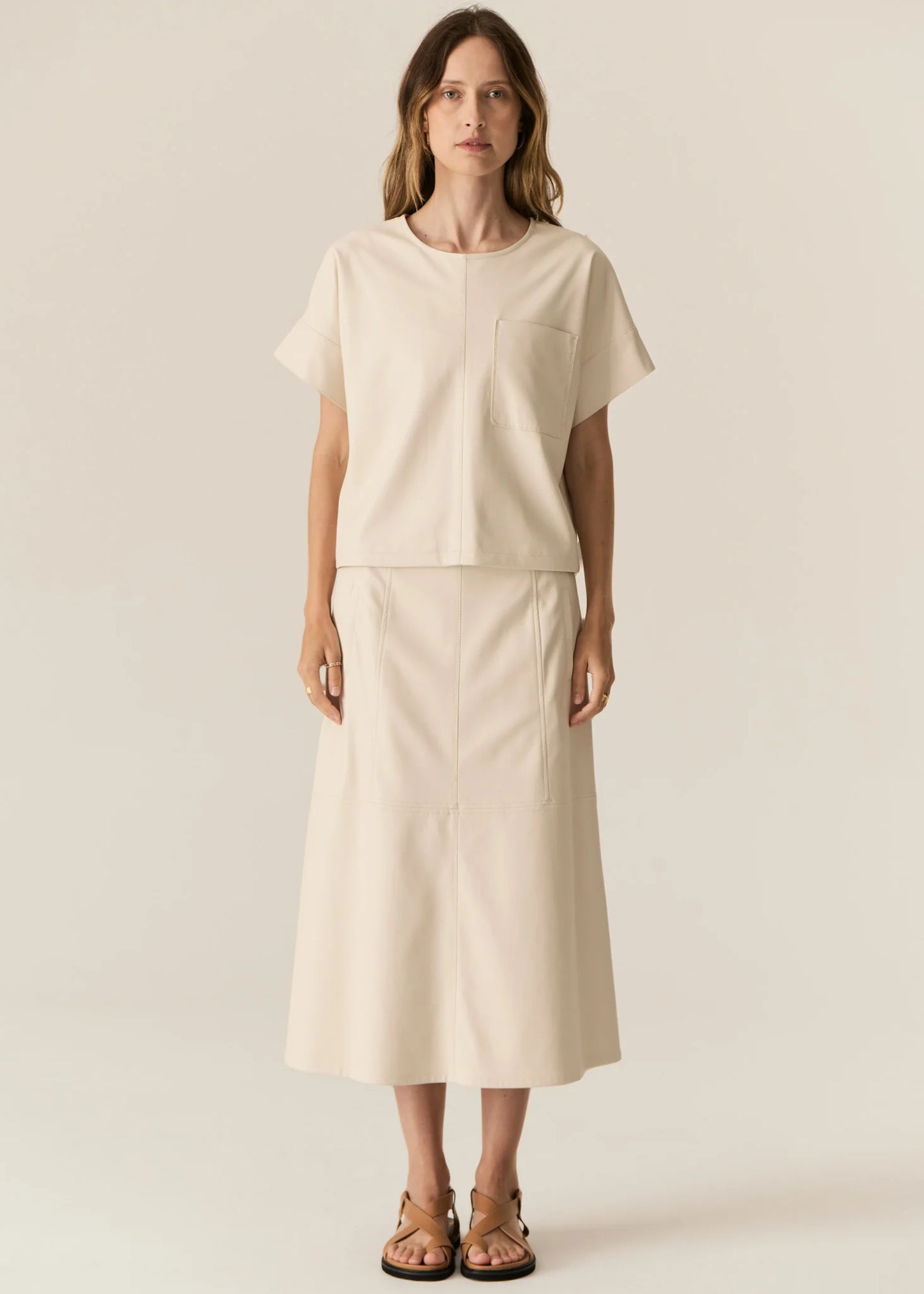 Pol Clothing - Belmond Tee - Ecru