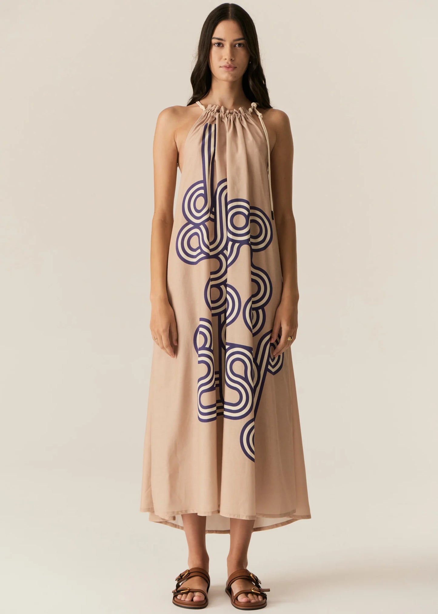 Pol Clothing - Alter Tie Dress - Pebble Alter