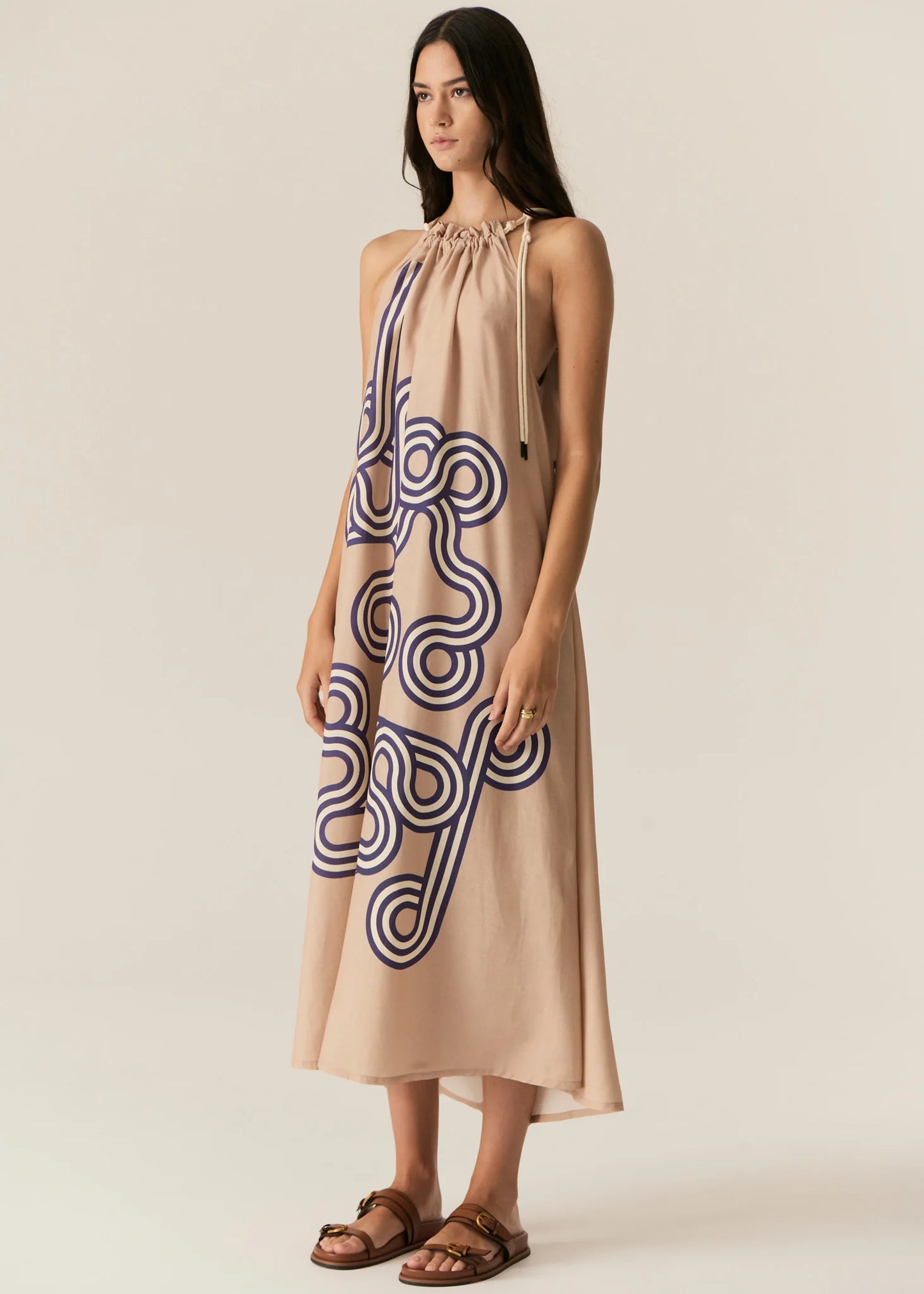 Pol Clothing - Alter Tie Dress - Pebble Alter