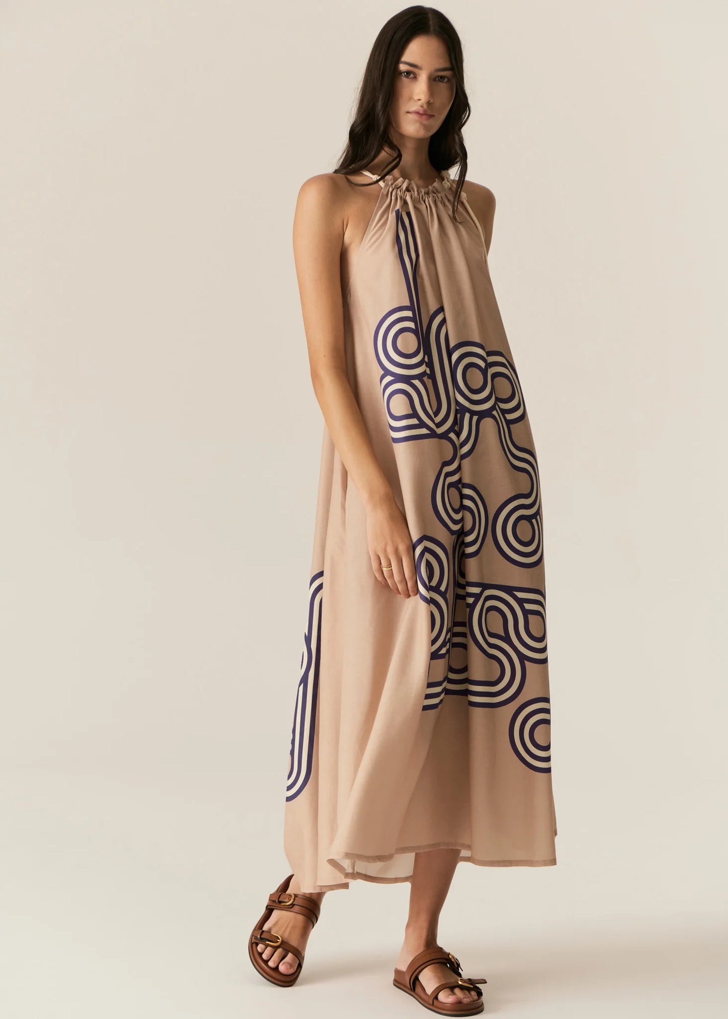Pol Clothing - Alter Tie Dress - Pebble Alter