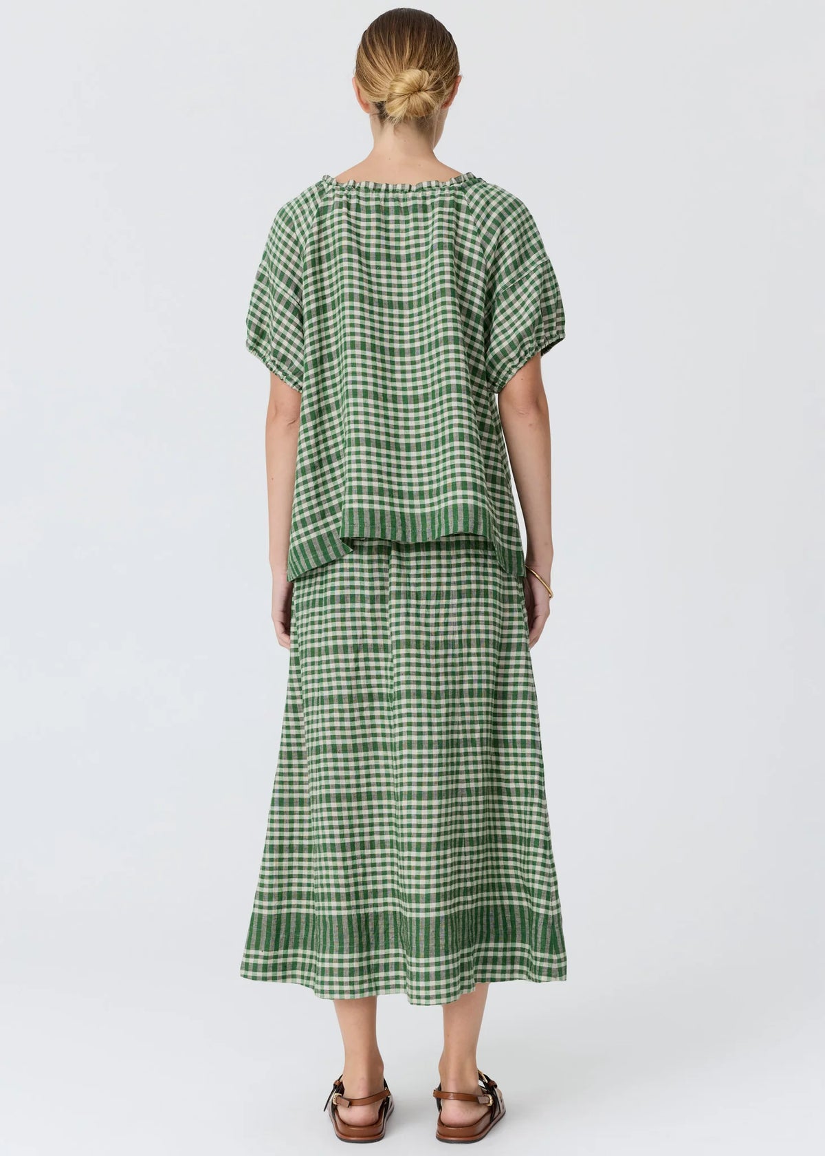 Pol Clothing - Lume Tie Top - Gingham