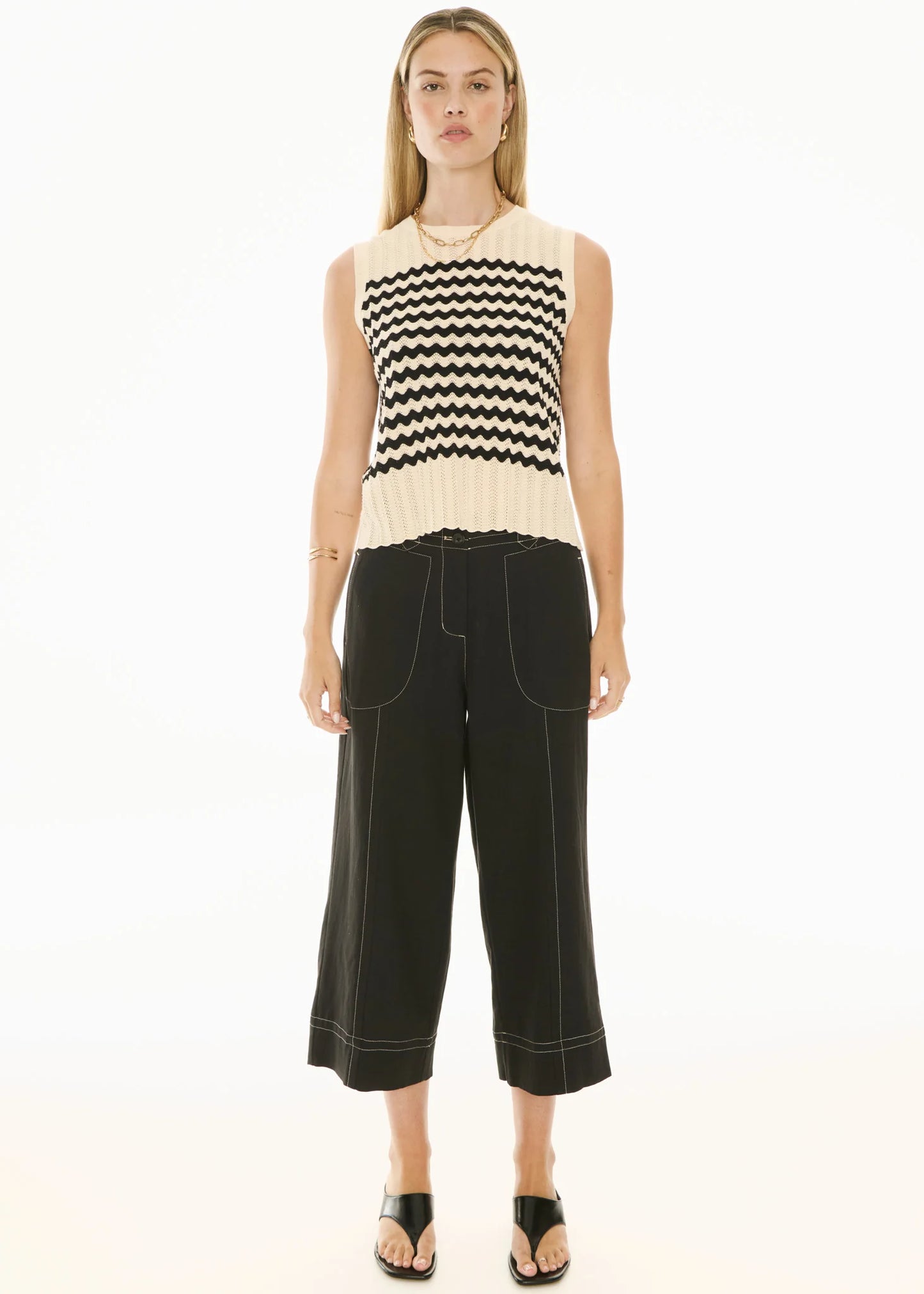 Pol Clothing - Oskar Cropped Pant - Black