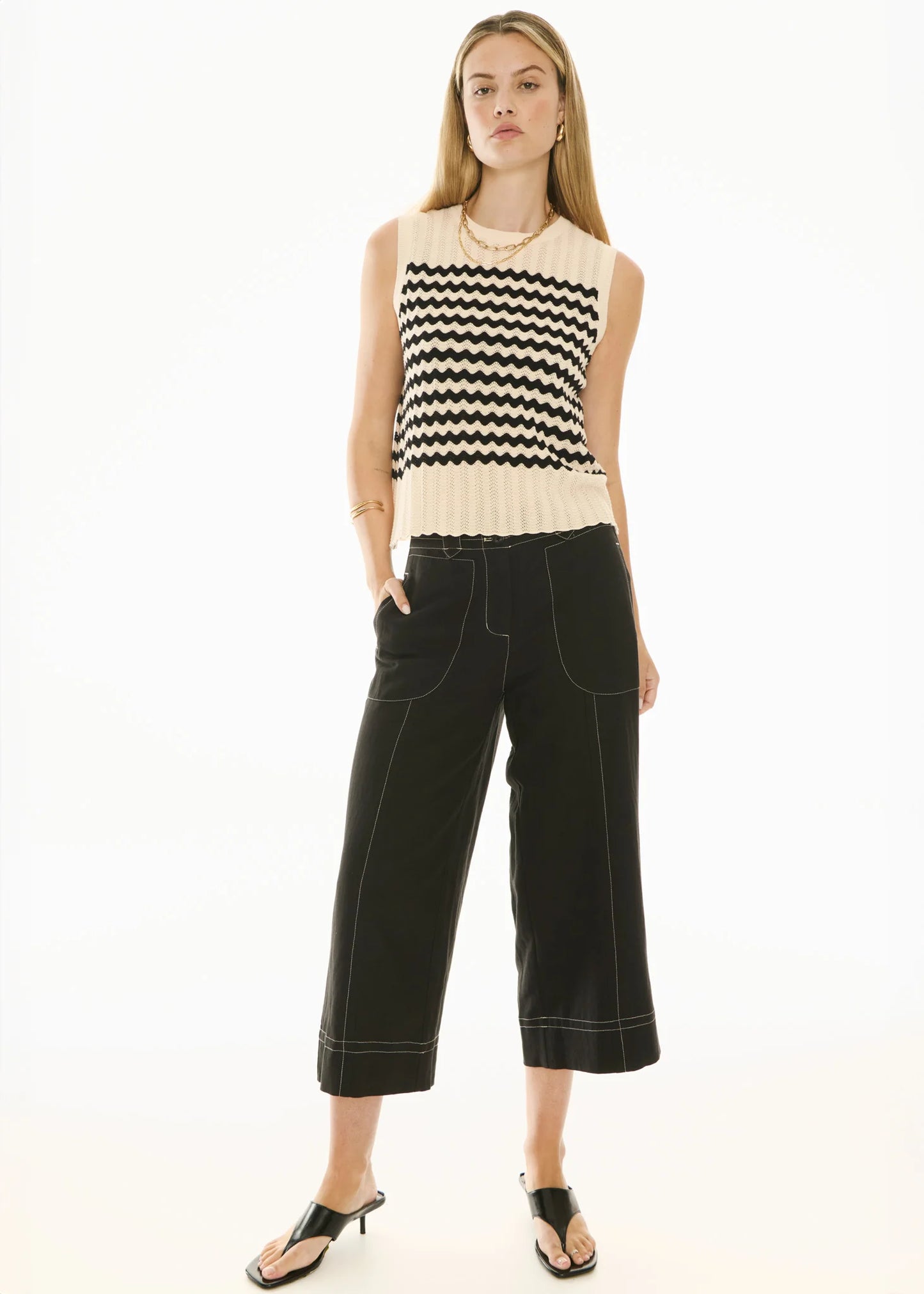 Pol Clothing - Oskar Cropped Pant - Black