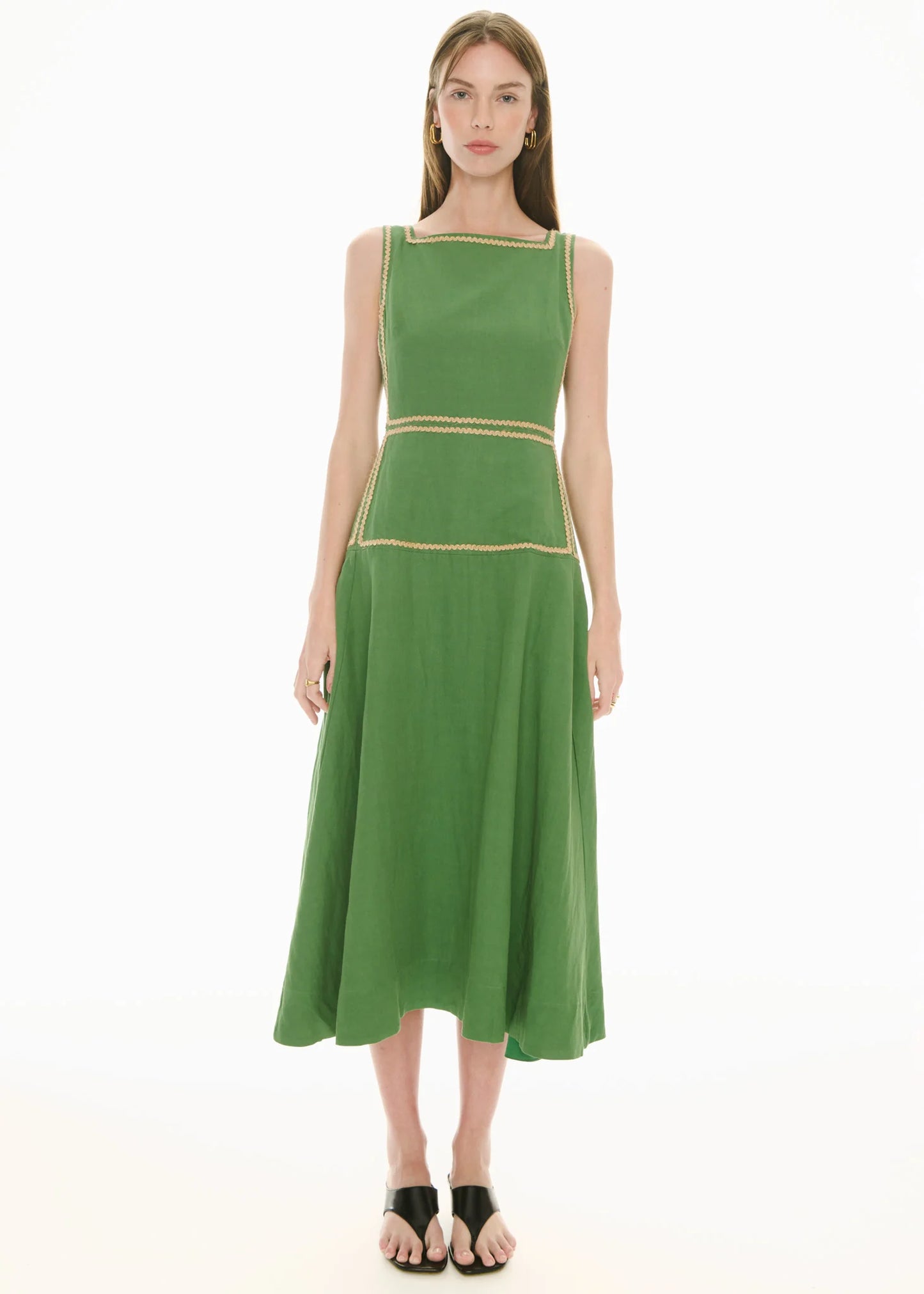 Pol Clothing - Marlin Raffia Dress - Green