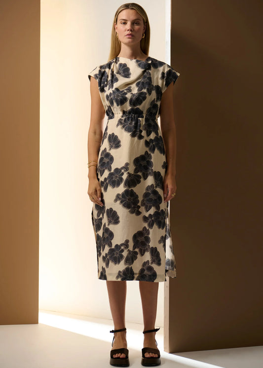 Pol Clothing - Amara Draped Dress - Amara Print