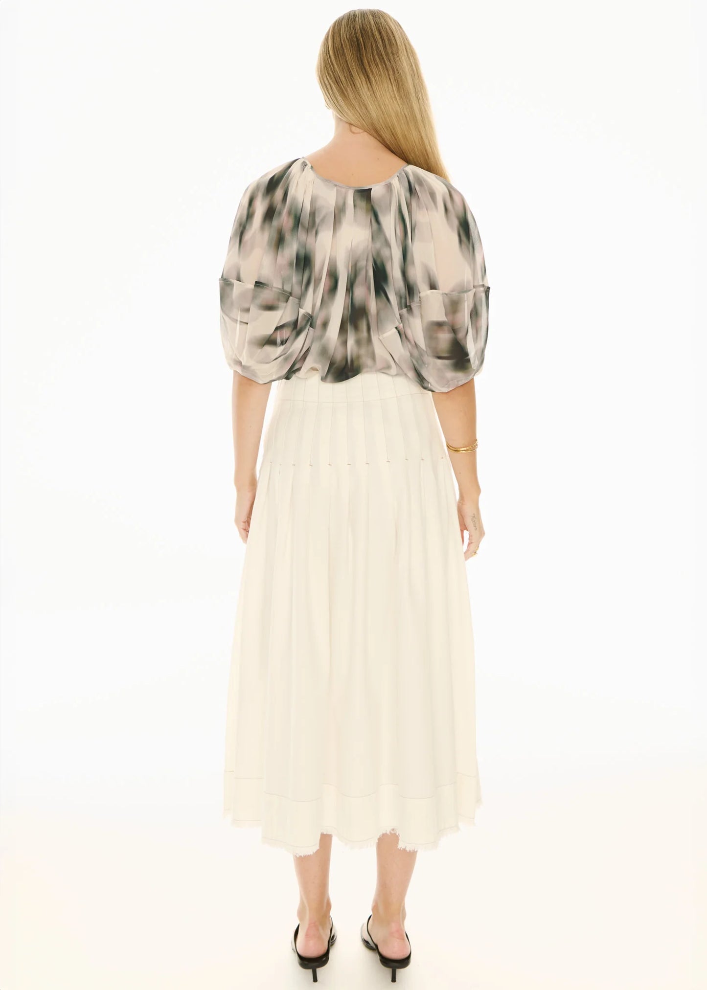 Pol Clothing - Doyle Denim Skirt - Ecru