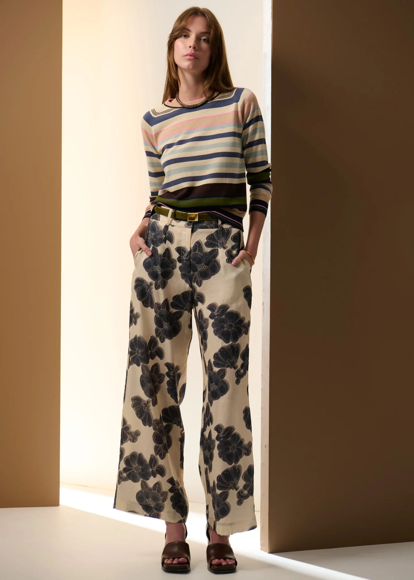 Pol Clothing - Sela Multi Knit - Blue Multi