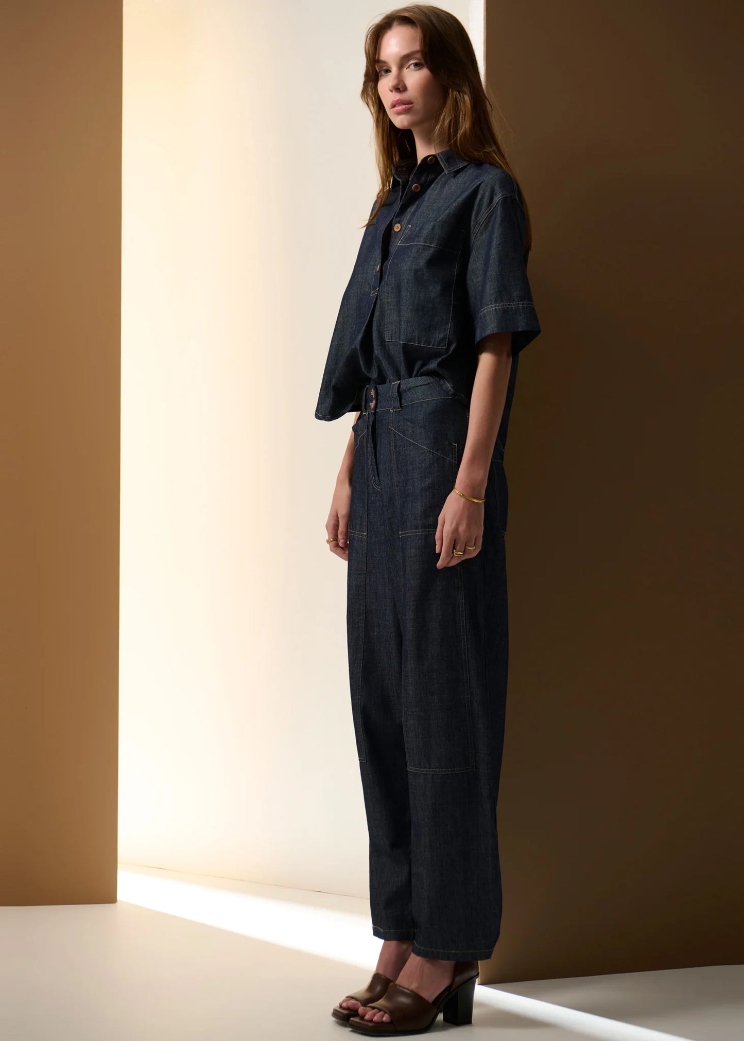 Pol Clothing - Muhle Barrel Denim Pant - Indigo