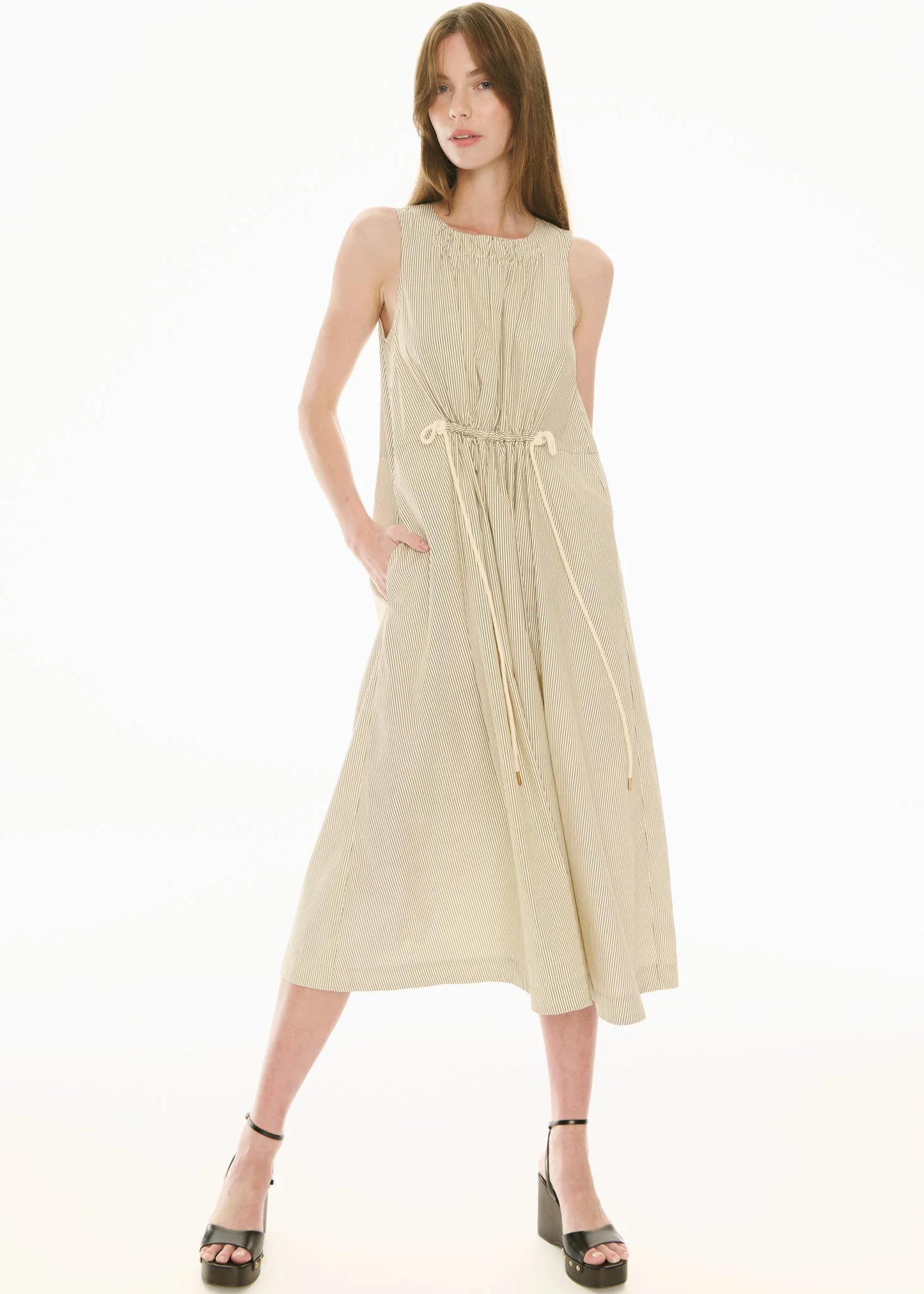 Pol Clothing - Fable Tank Dress - Ivory Ink