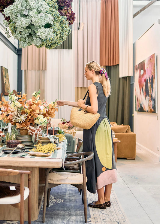 Pol Clothing - Belle Print Tank Dress - Art Print