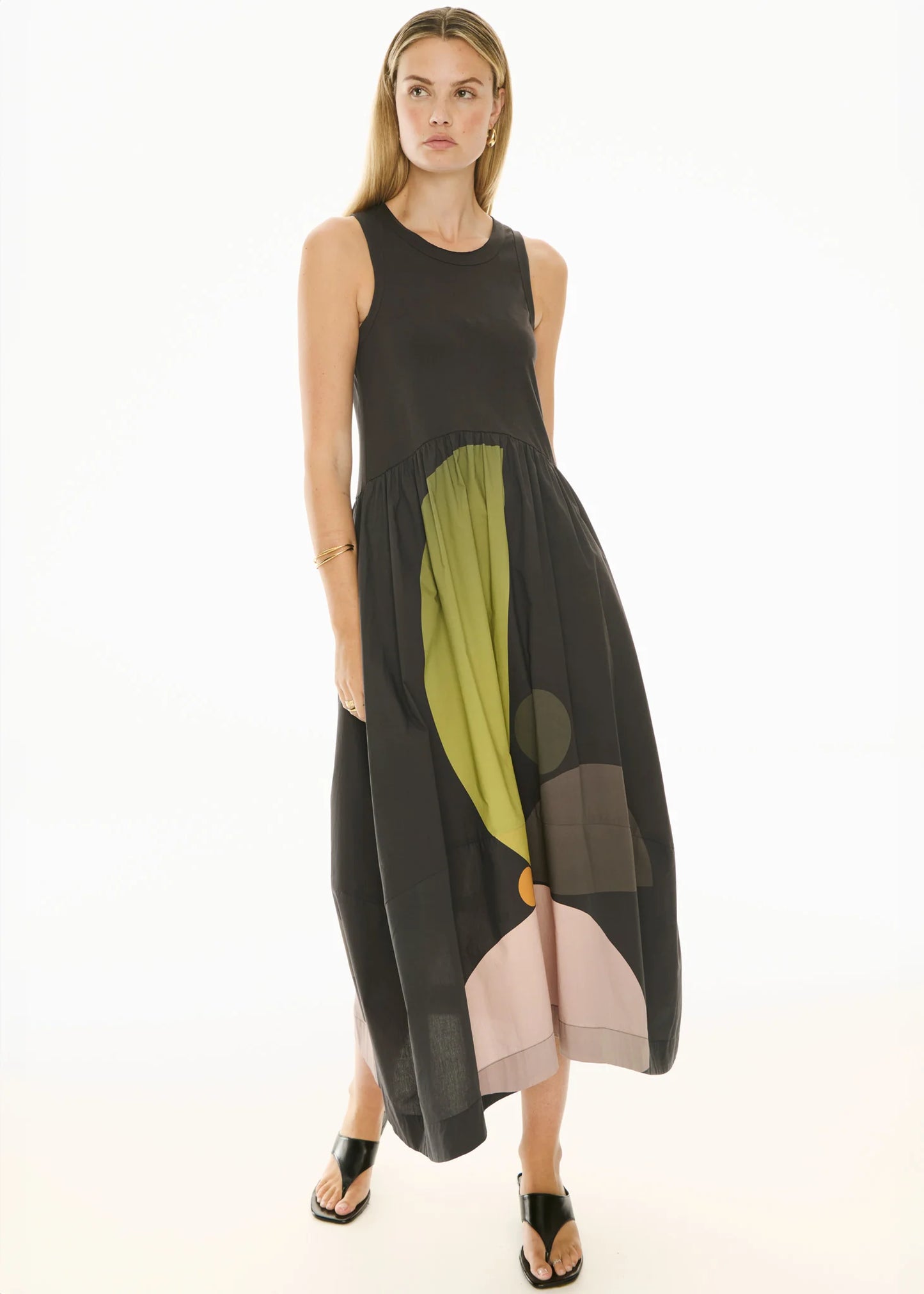 Pol Clothing - Belle Print Tank Dress - Art Print