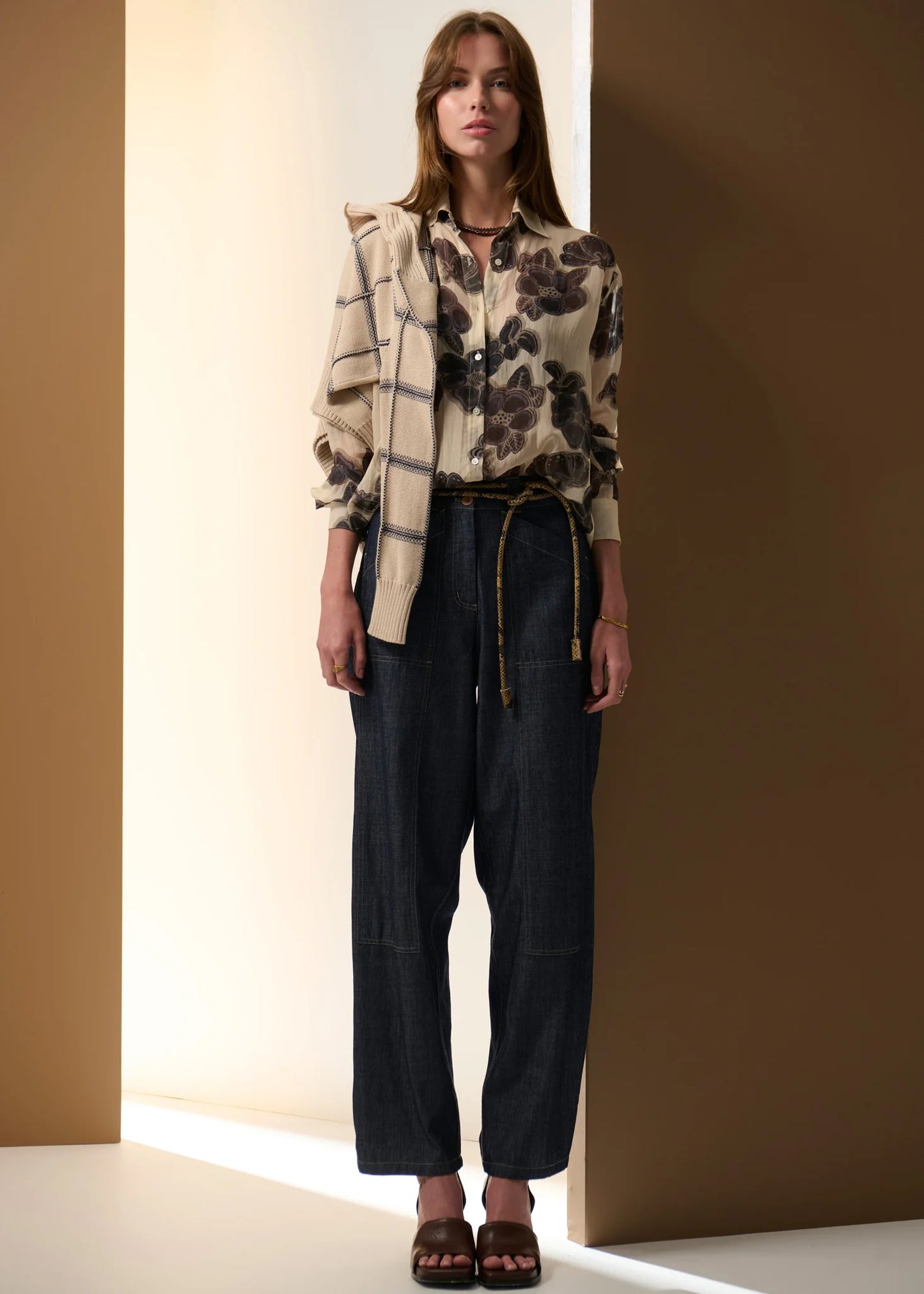 Pol Clothing - Amara Silk Shirt - Amara Print