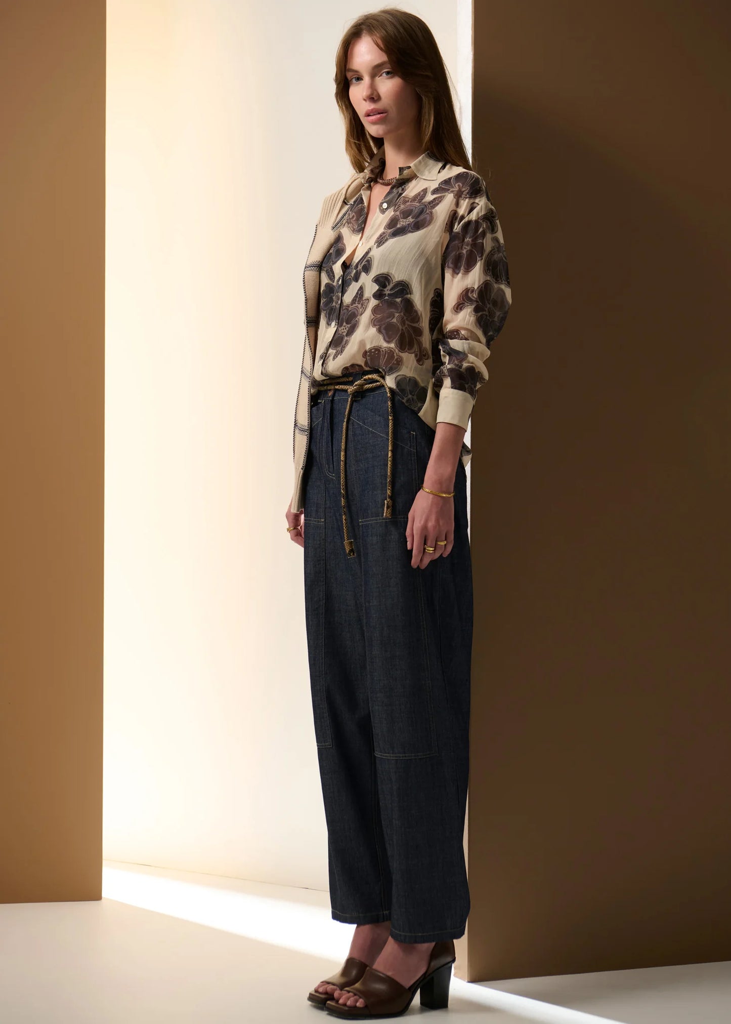 Pol Clothing - Amara Silk Shirt - Amara Print