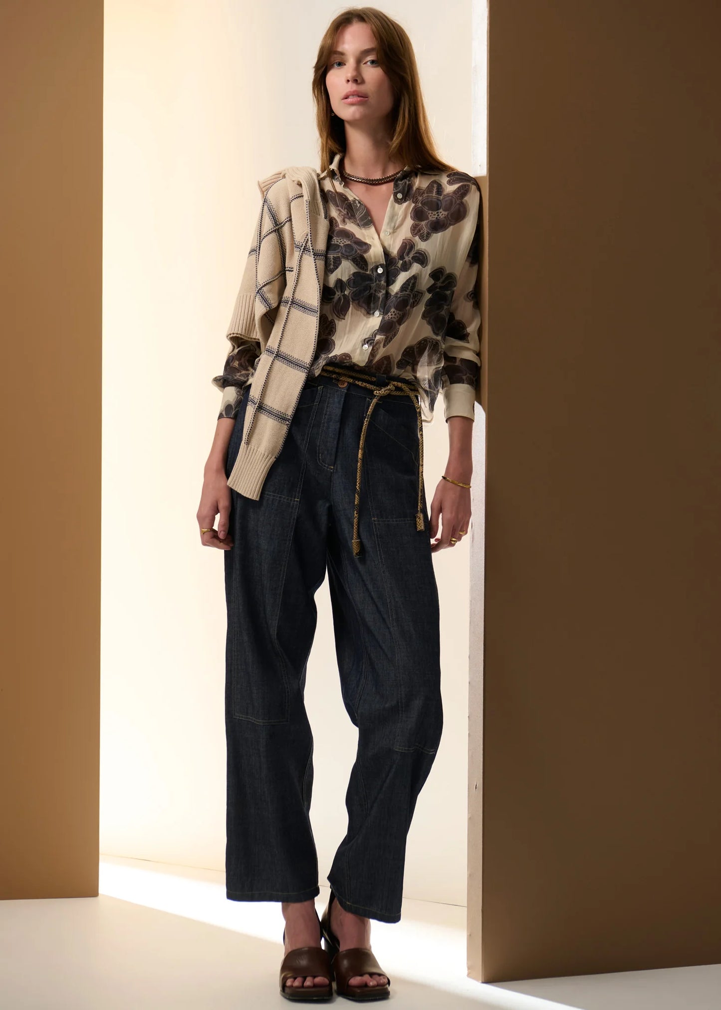 Pol Clothing - Amara Silk Shirt - Amara Print