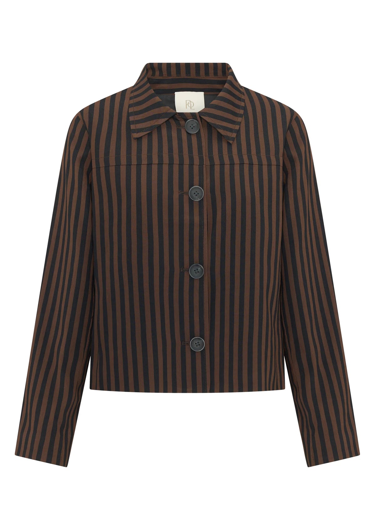 30% OFF - Pol Clothing - Dara Cropped Jacket - Chocolate Black