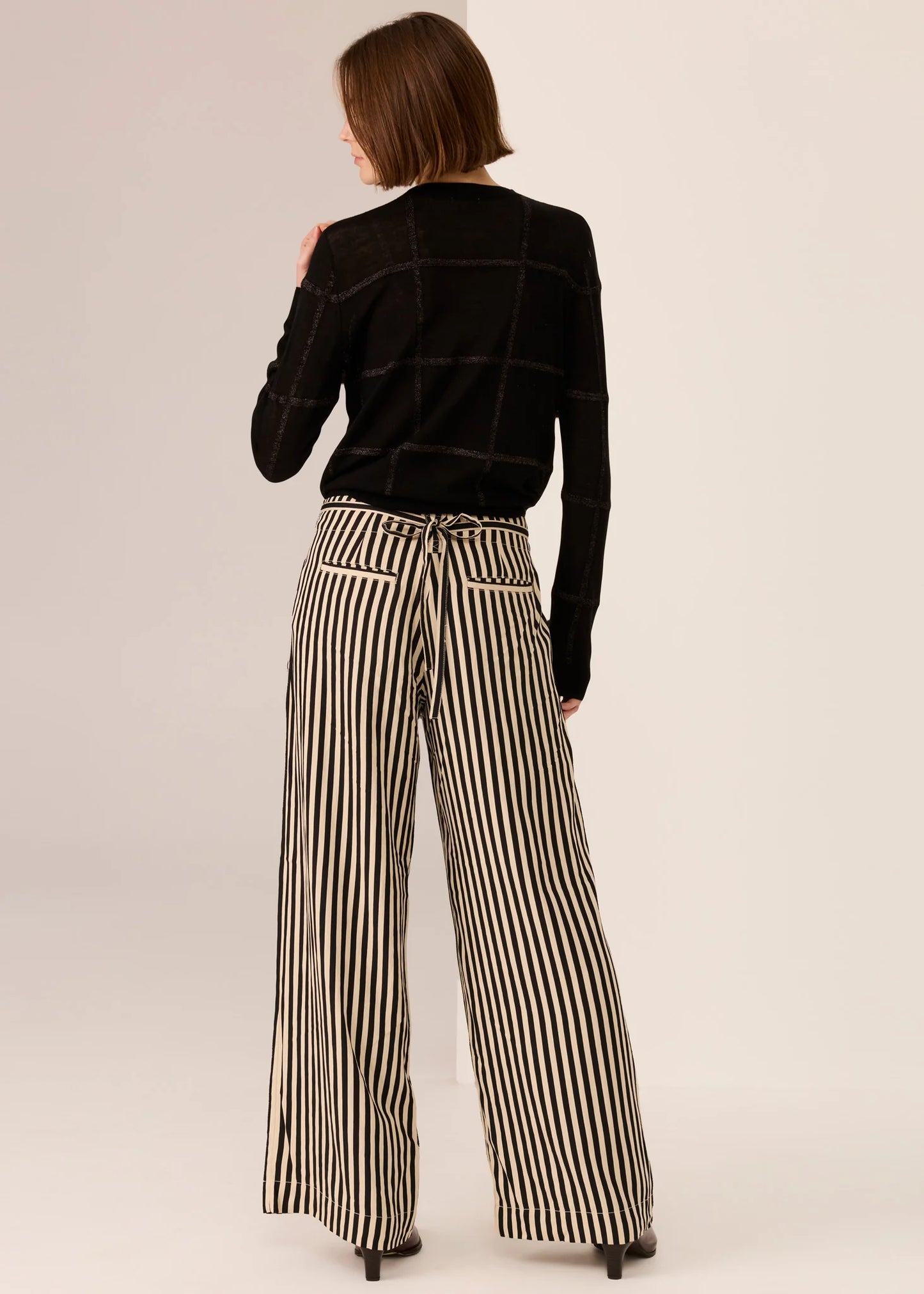 Pol Clothing - Westin Lurex Check Knit - Black