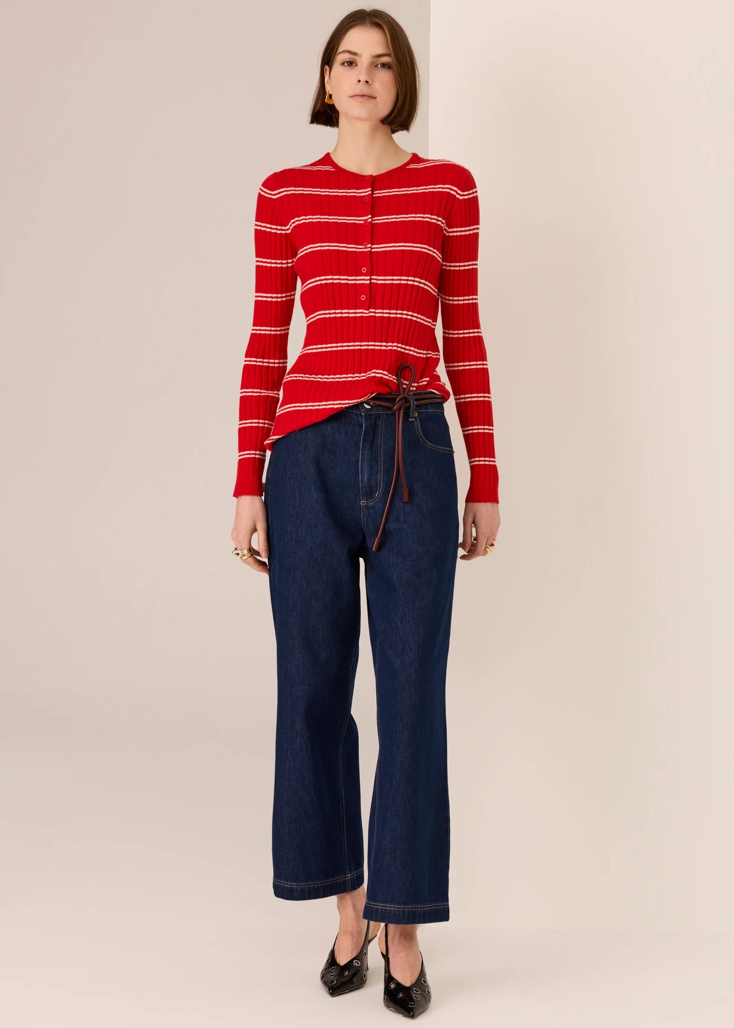 Pol Clothing - Andie Cropped Jean - Dark Wash