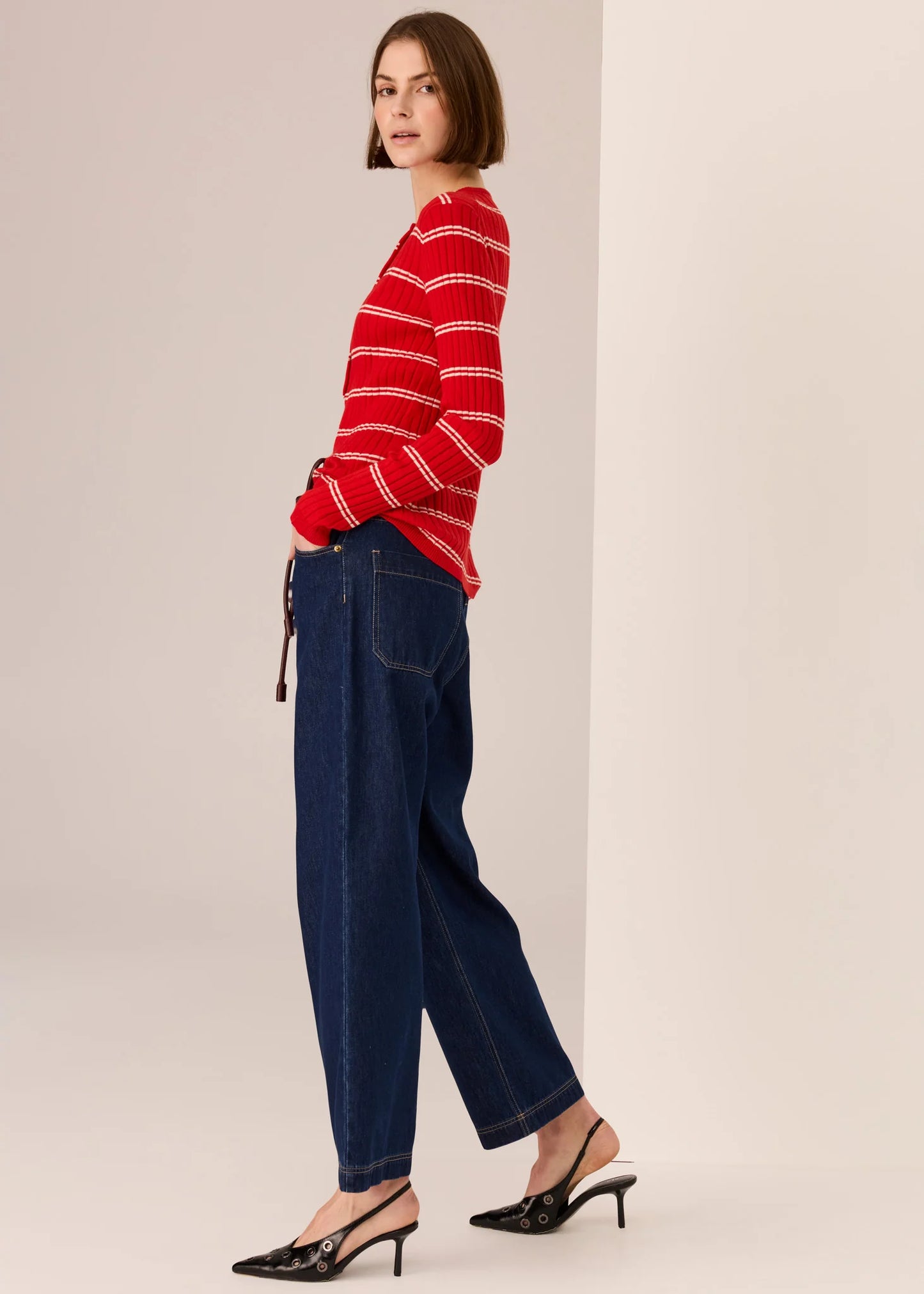 Pol Clothing - Andie Cropped Jean - Dark Wash
