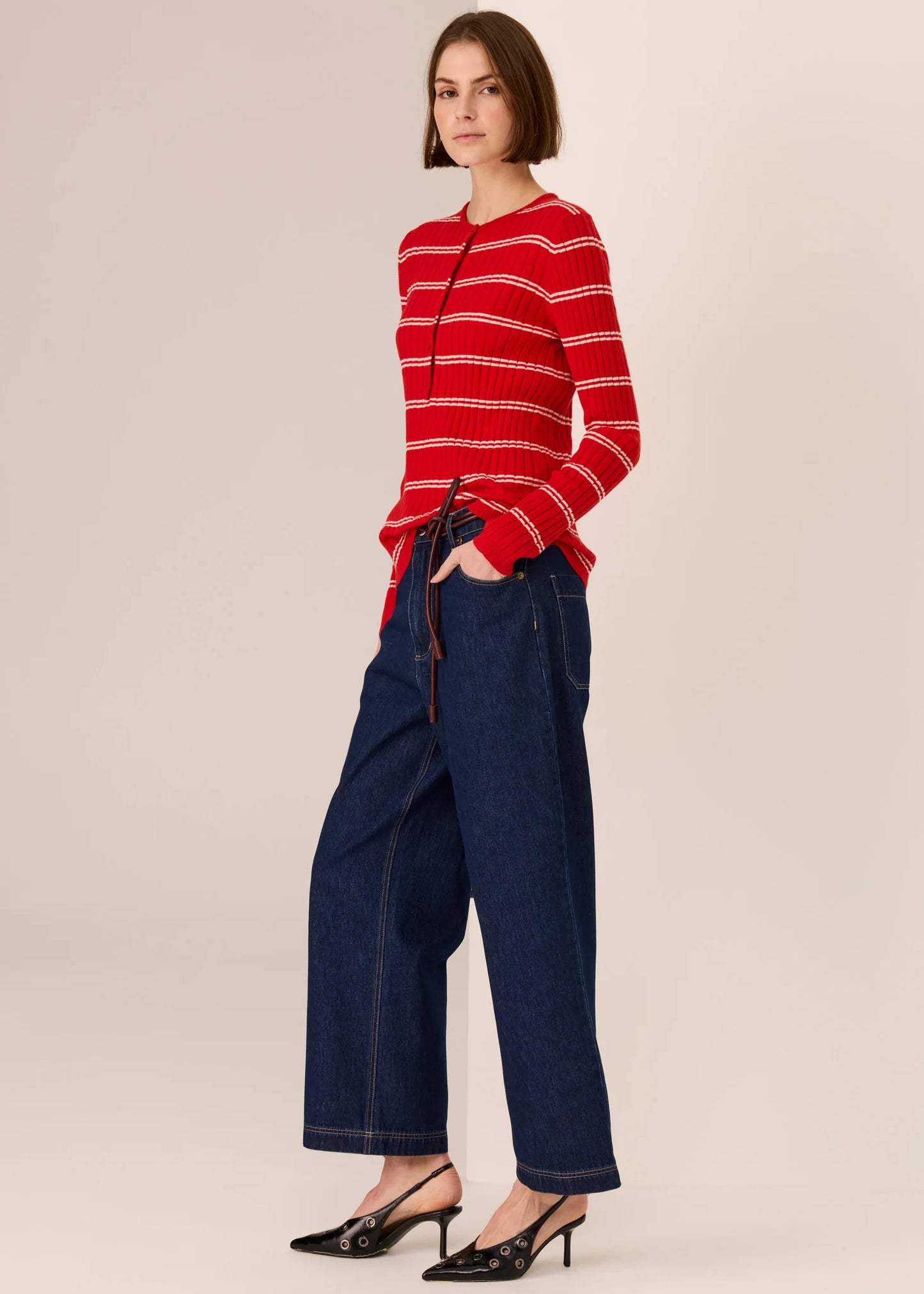 Pol Clothing - Andie Cropped Jean - Dark Wash