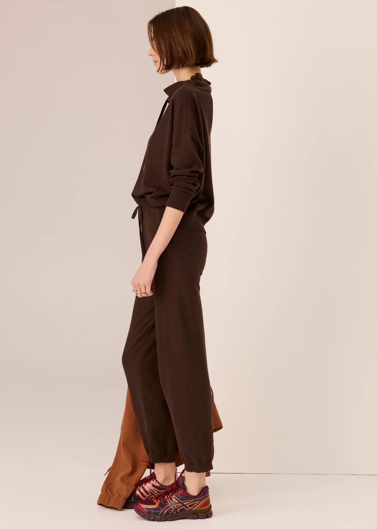 Pol Clothing - Rowan Knit Pant - Chocolate