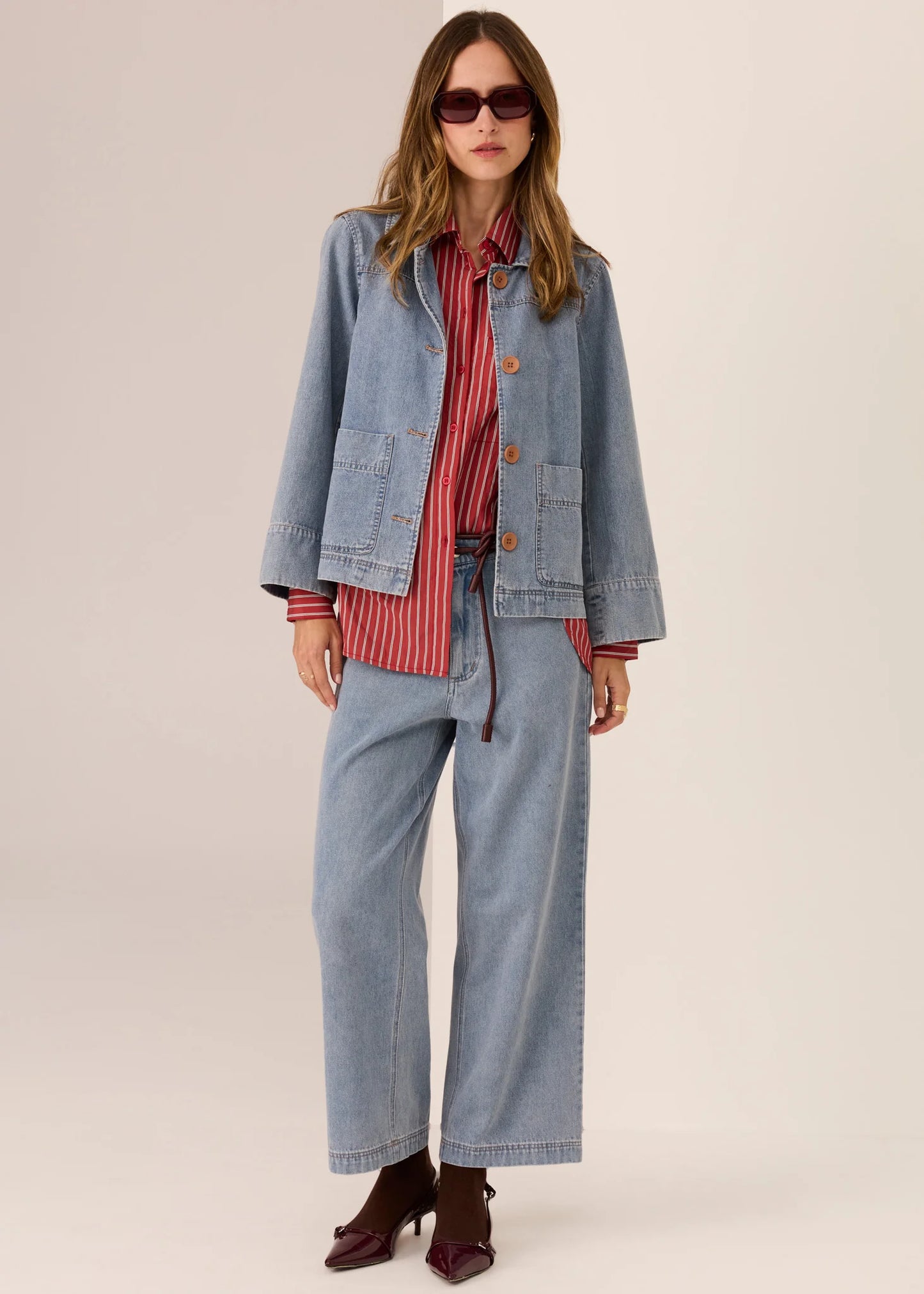 Pol Clohting - Andie Denim Jacket - Blue Wash