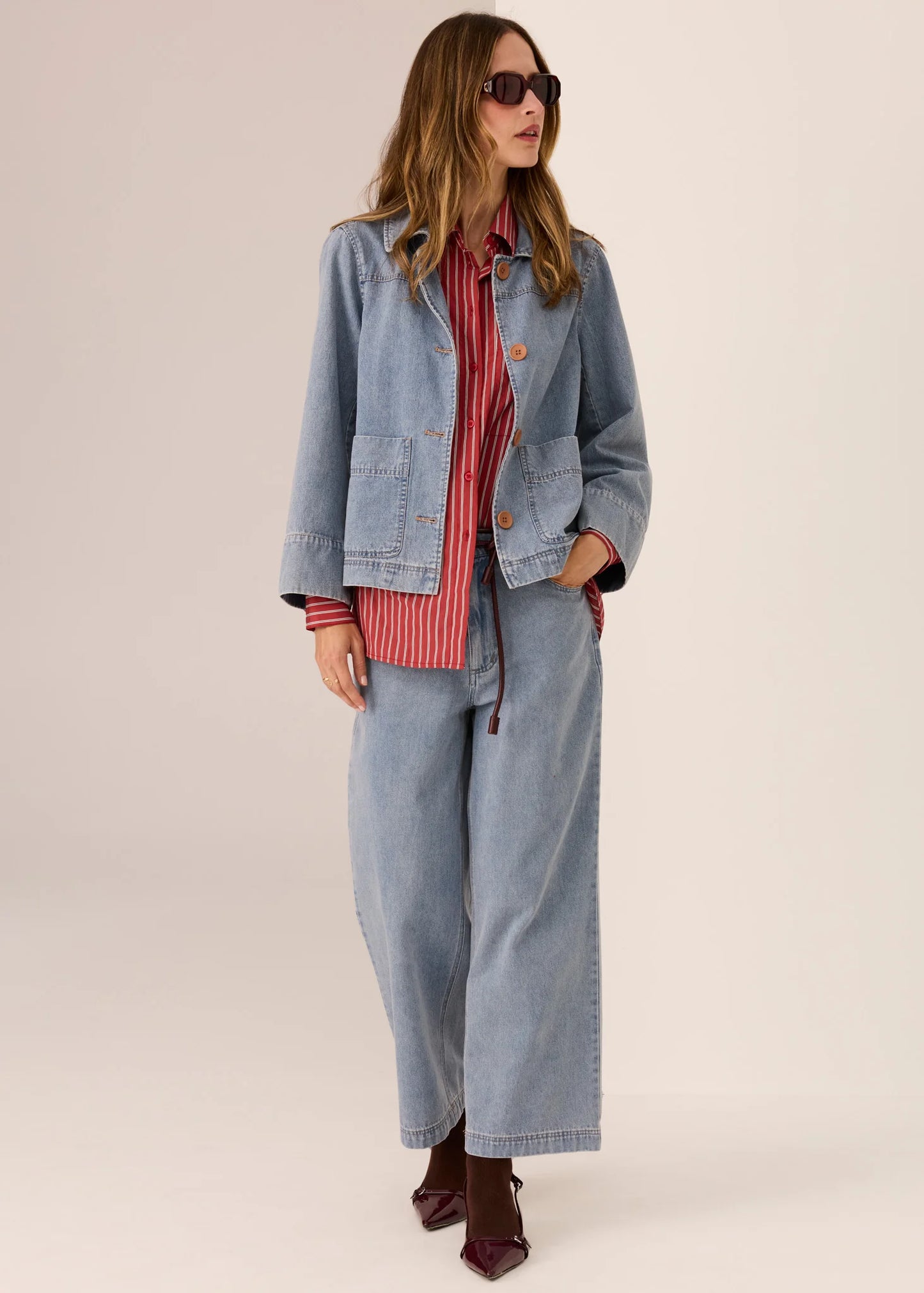 Pol Clohting - Andie Denim Jacket - Blue Wash