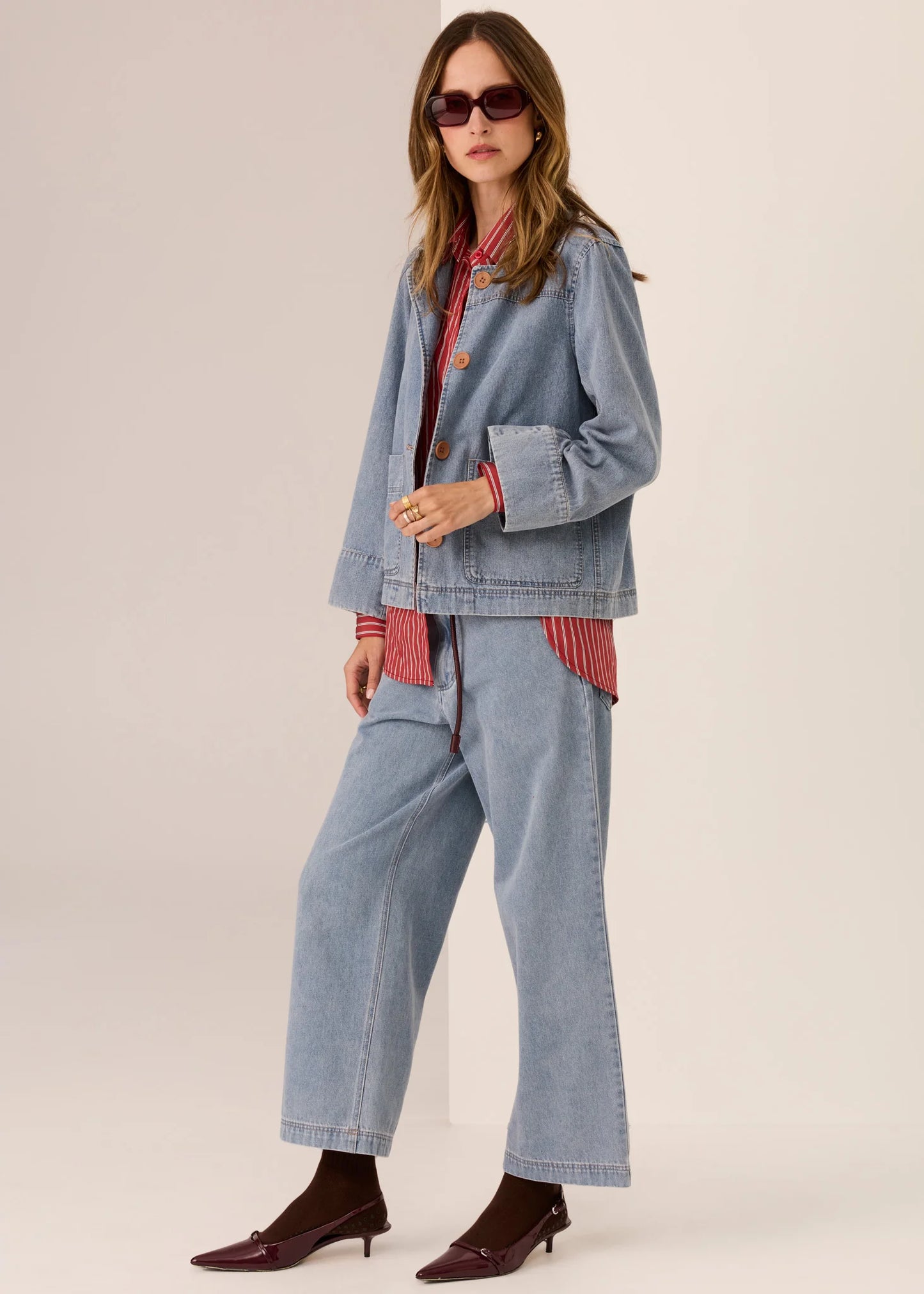 Pol Clohting - Andie Denim Jacket - Blue Wash