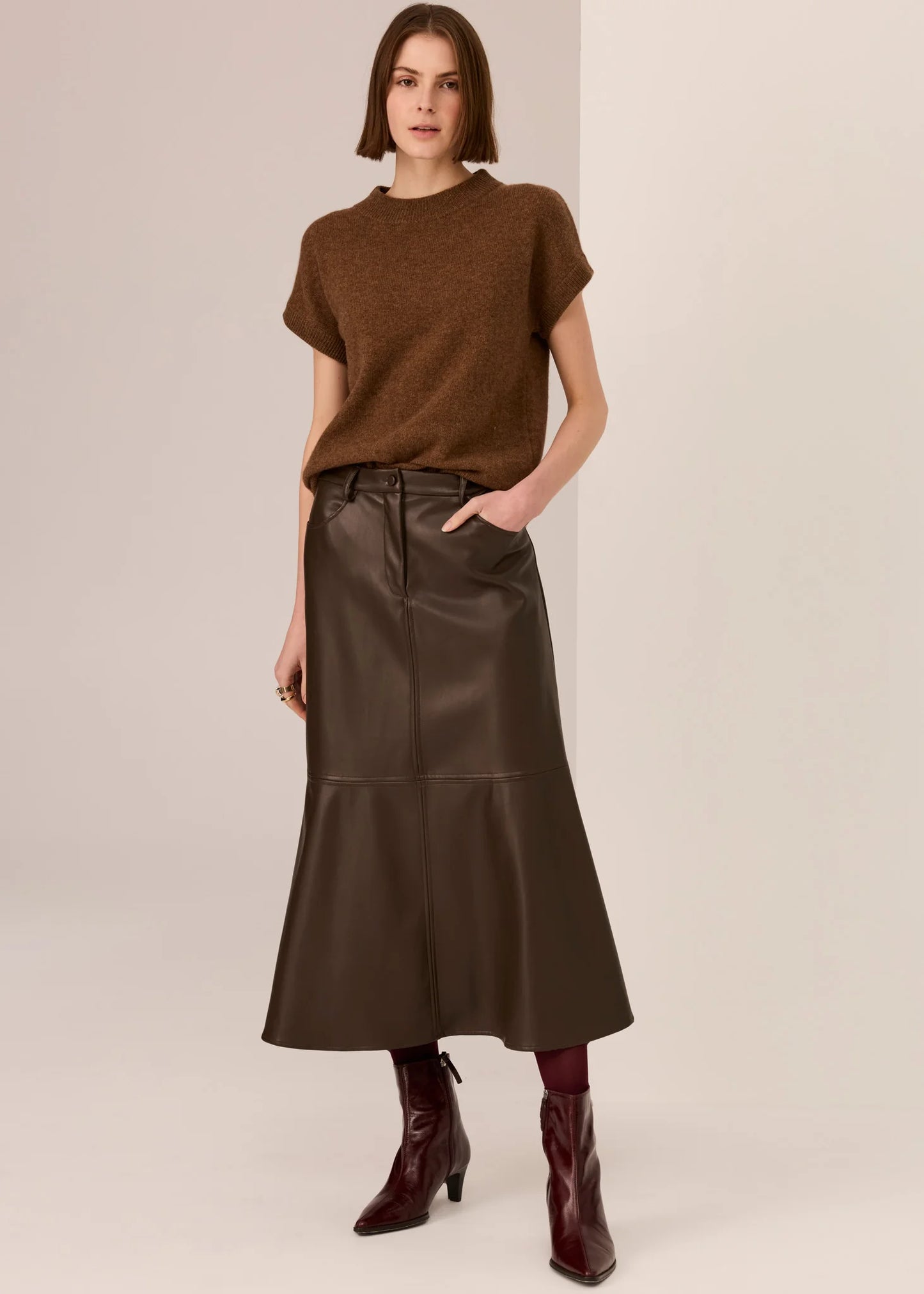 Pol Clothing - Hugo Skirt - Chocolate