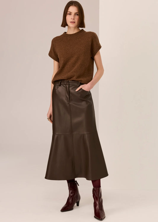 Pol Clothing - Hugo Skirt - Chocolate