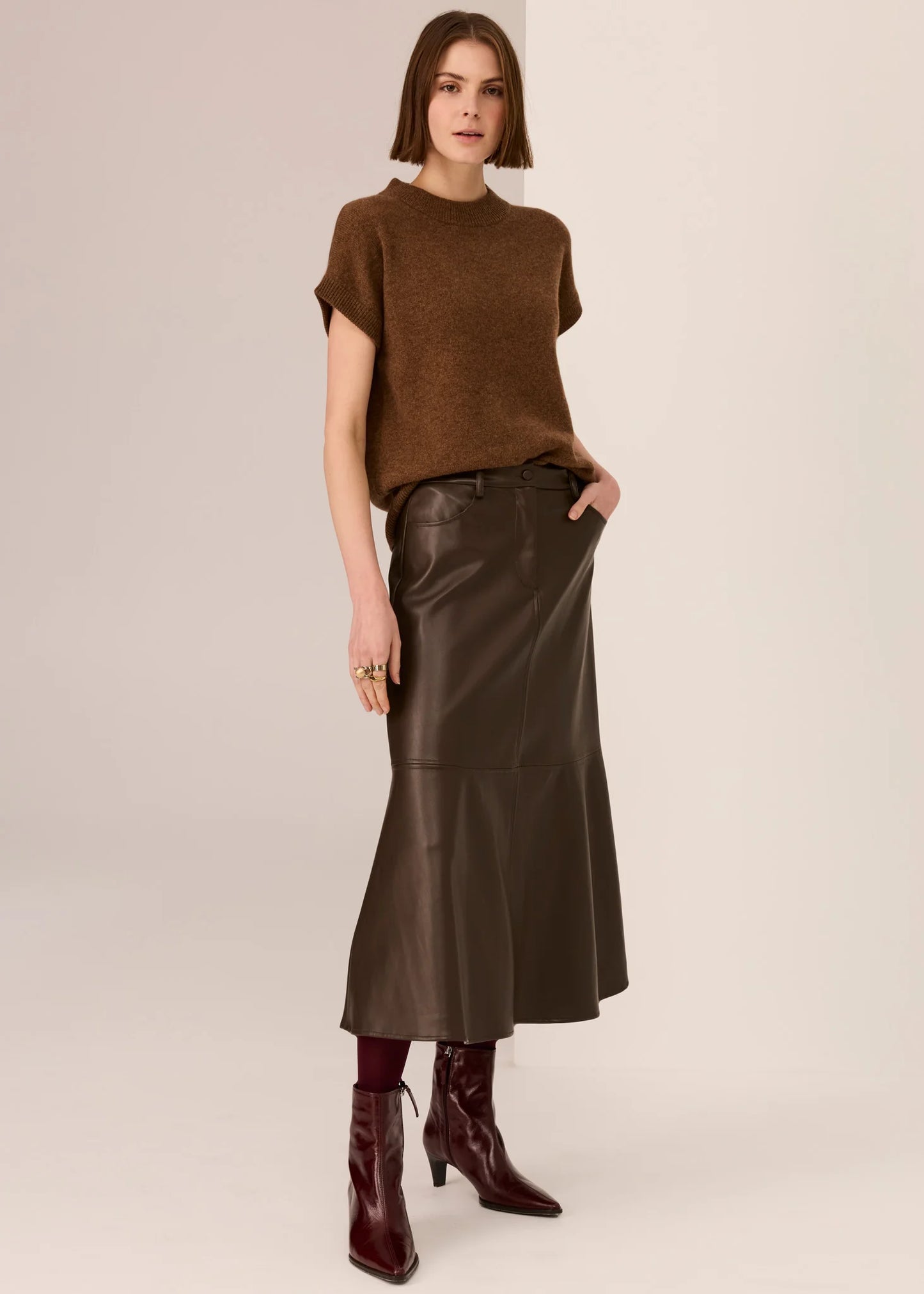 Pol Clothing - Hugo Skirt - Chocolate