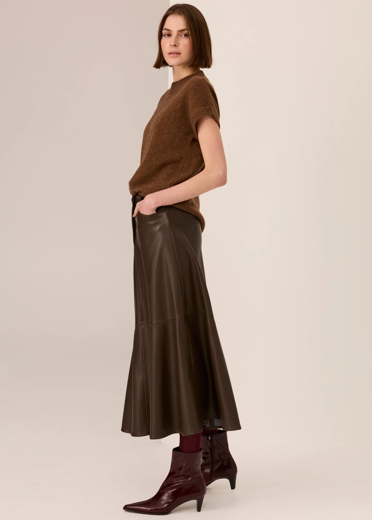 Pol Clothing - Hugo Skirt - Chocolate