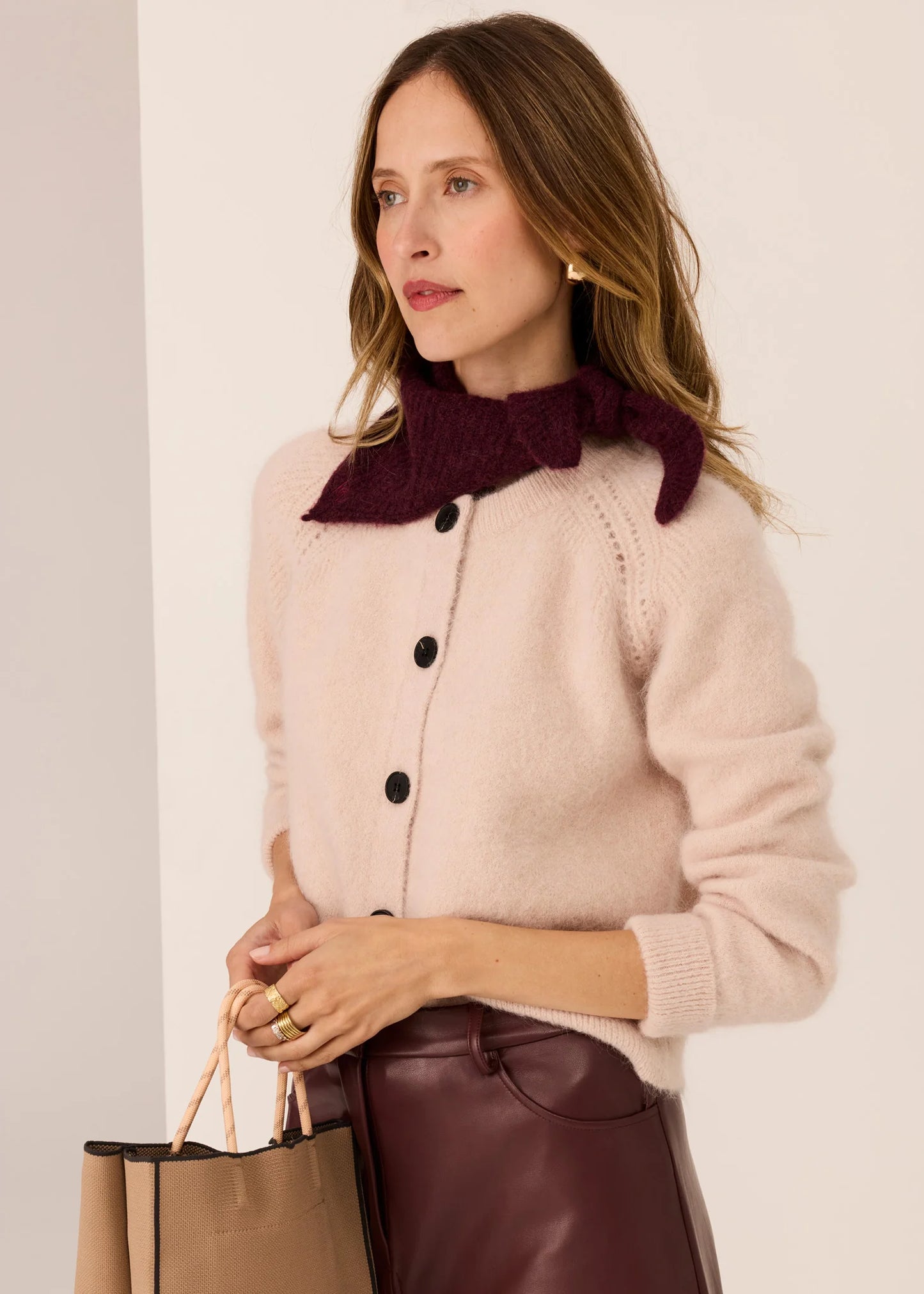 Pol Clothing - Haviland Cardigan - Blush