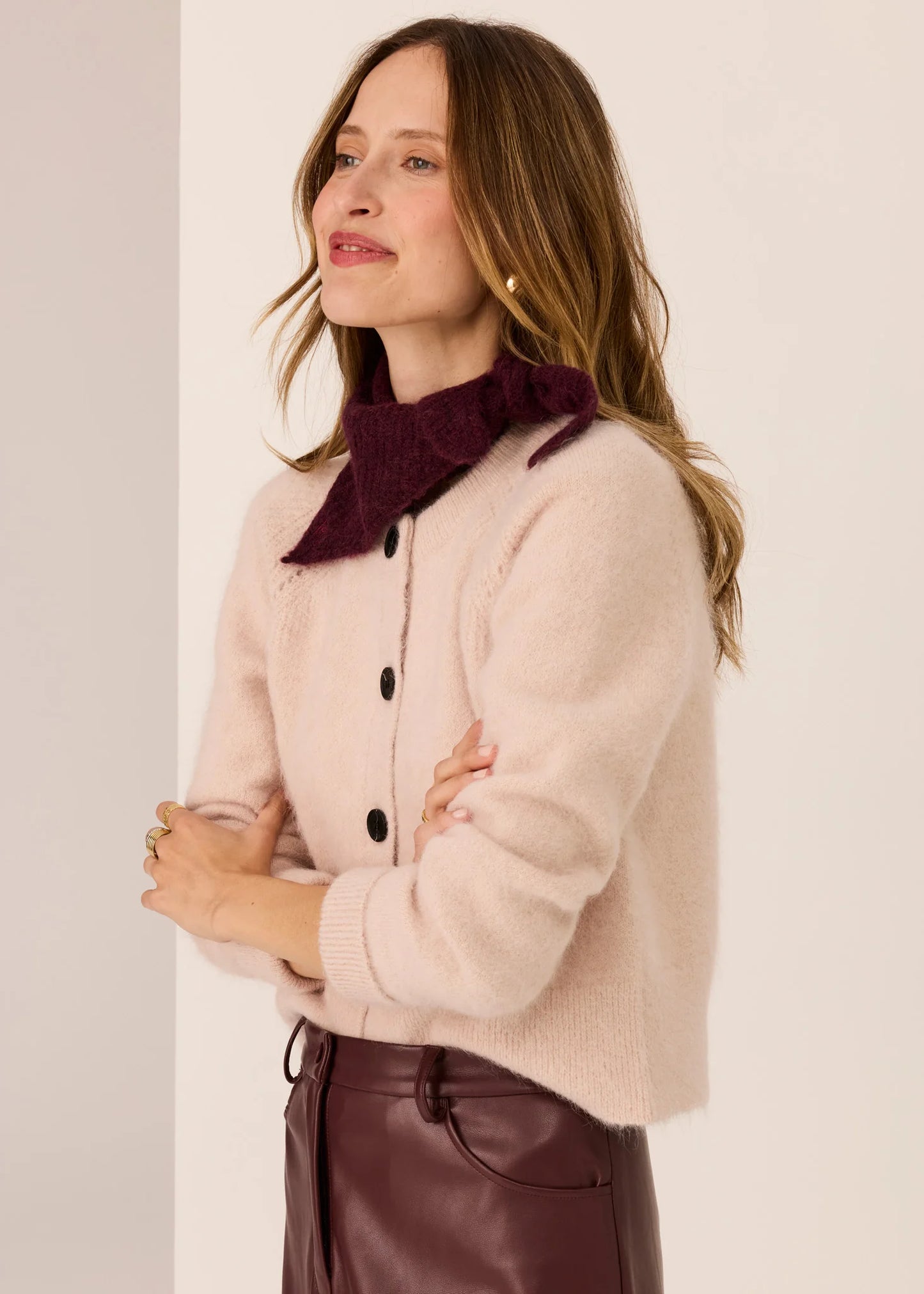 Pol Clothing - Haviland Cardigan - Blush
