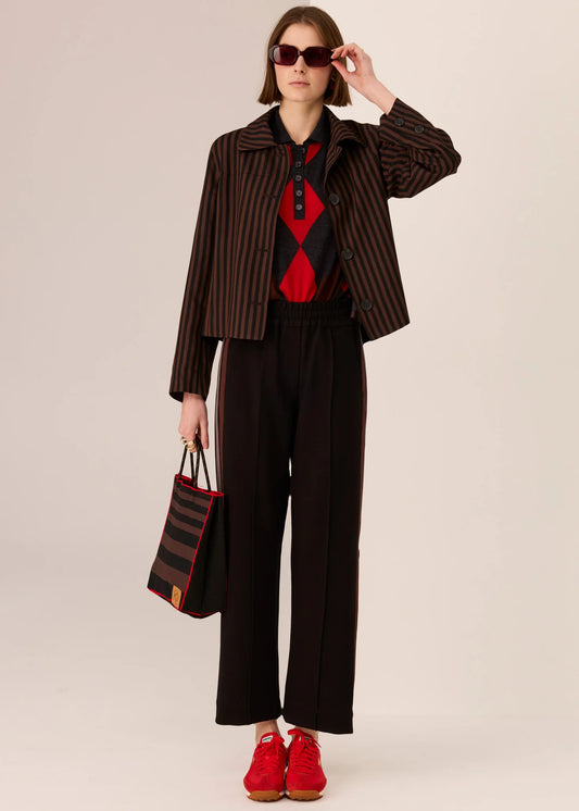 30% OFF - Pol Clothing - Dara Cropped Jacket - Chocolate Black