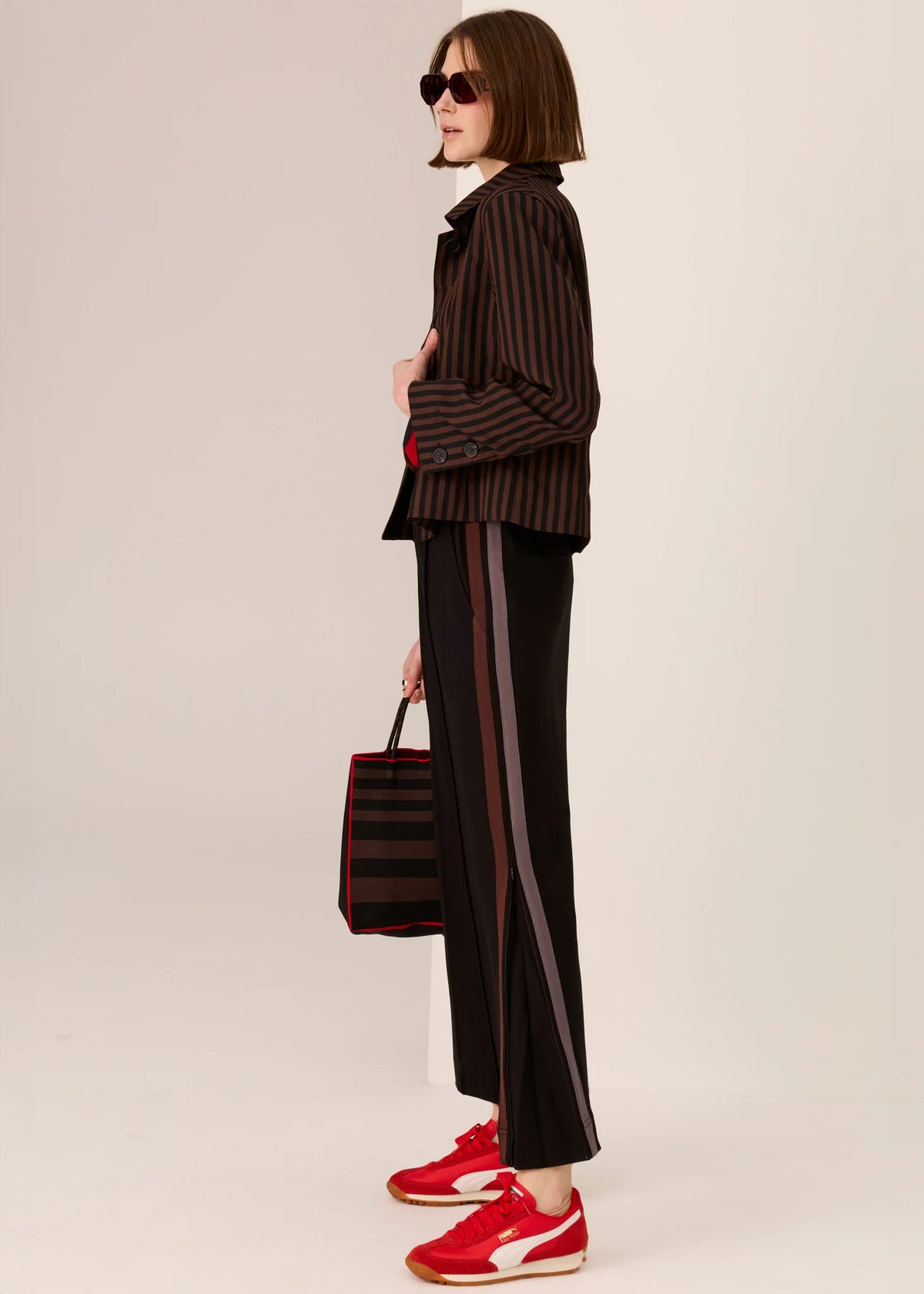 30% OFF - Pol Clothing - Dara Cropped Jacket - Chocolate Black