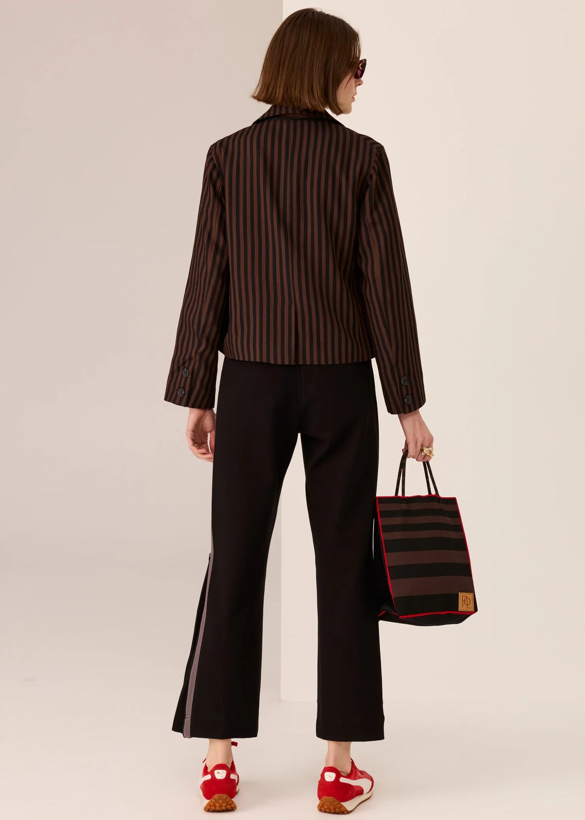 30% OFF - Pol Clothing - Dara Cropped Jacket - Chocolate Black