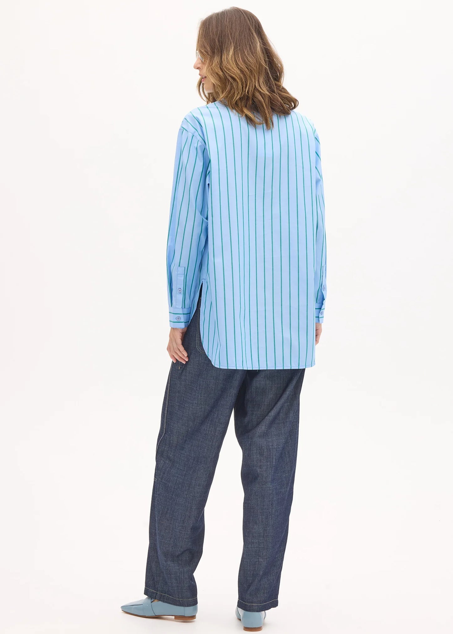 Pol Clothing - Marlon Stripe Shirt - Blue Stripe