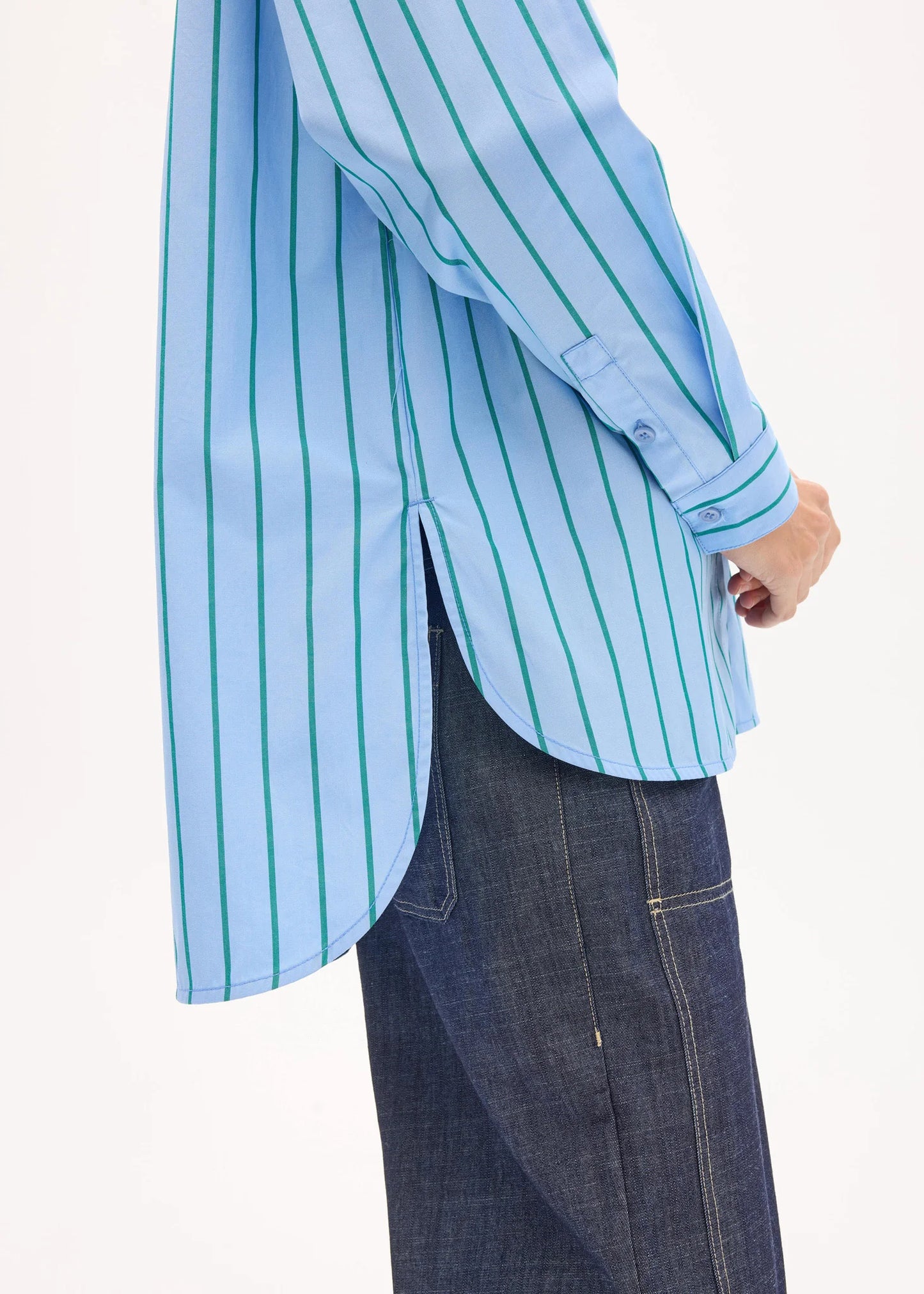 Pol Clothing - Marlon Stripe Shirt - Blue Stripe