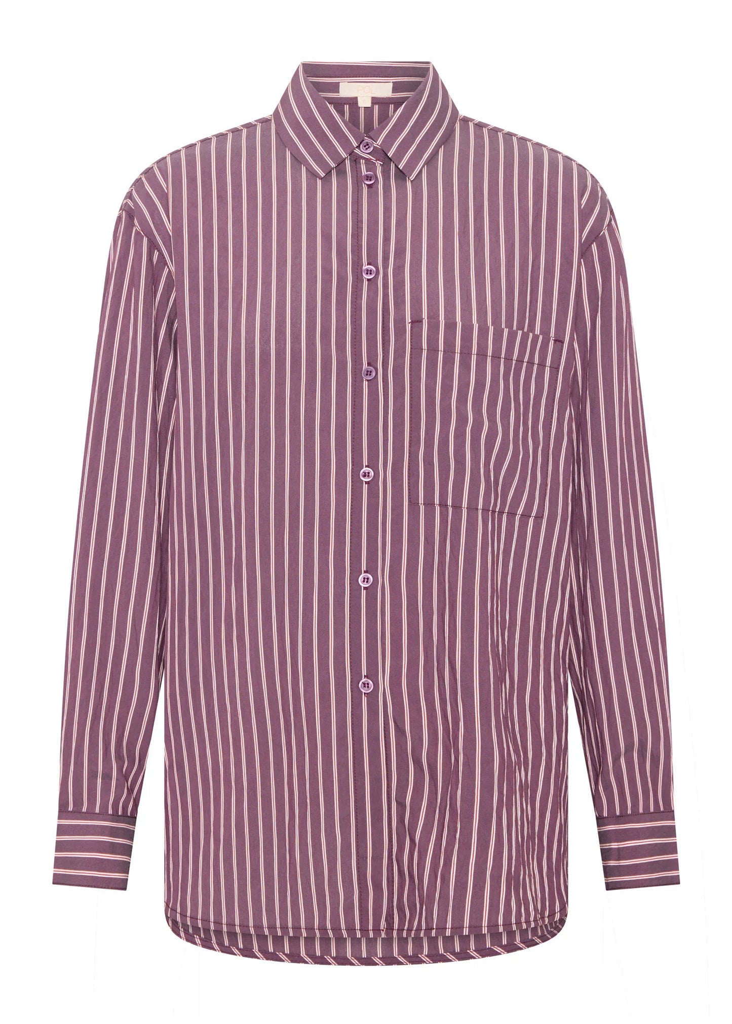 Pol Clothing - Marlon Stripe Shirt - Merlot Stripe