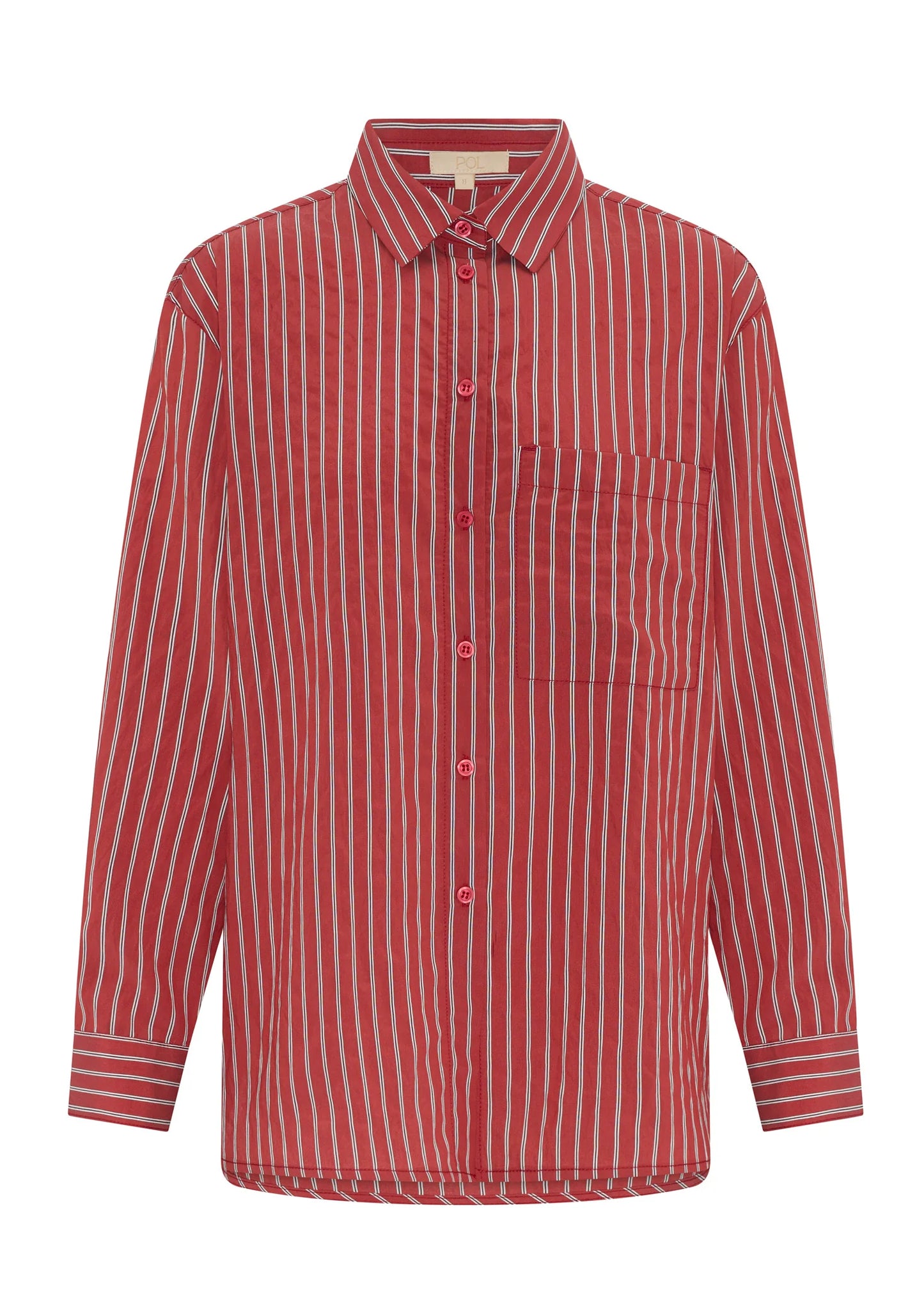 Pol Clothing - Marlon Stripe Shirt - Red Stripe